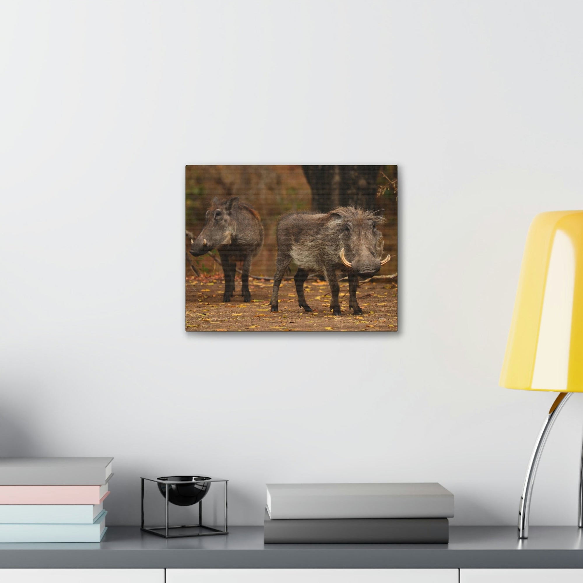 Scripture Walls Warthog Couple Warthog Couple Print Animal Wall Art Wildlife Canvas Prints Wall Art Ready to Hang Unframed-Express Your Love Gifts