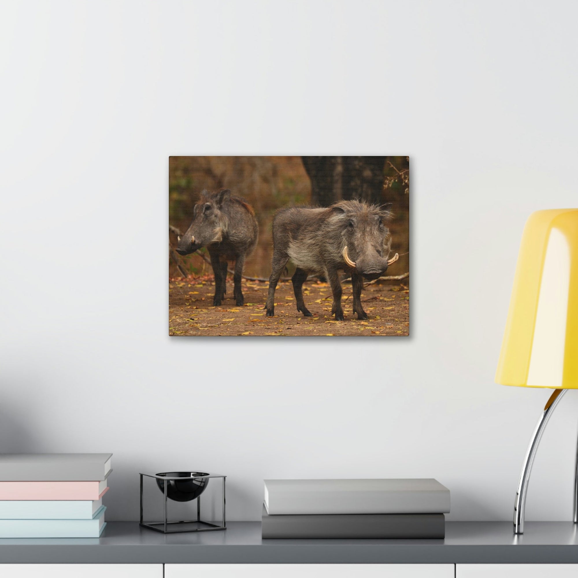 Scripture Walls Warthog Couple Warthog Couple Print Animal Wall Art Wildlife Canvas Prints Wall Art Ready to Hang Unframed-Express Your Love Gifts