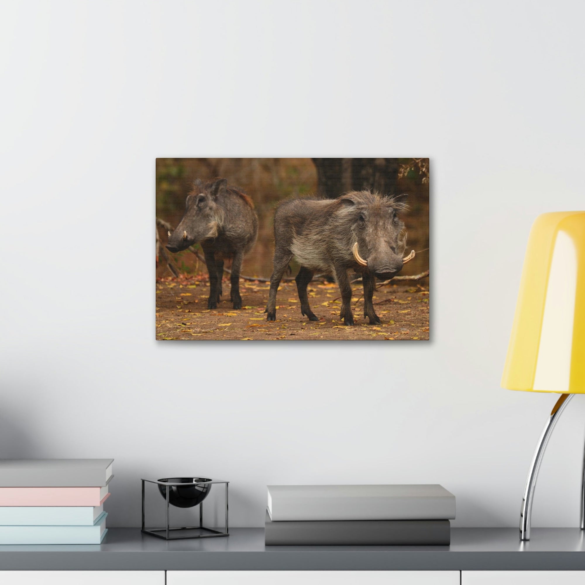 Scripture Walls Warthog Couple Warthog Couple Print Animal Wall Art Wildlife Canvas Prints Wall Art Ready to Hang Unframed-Express Your Love Gifts