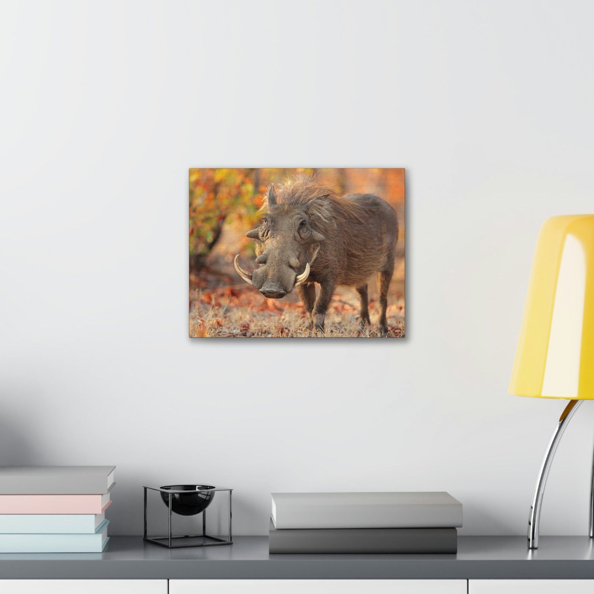 Scripture Walls Warthog Hunting Warthog on Hunt Print Animal Wall Art Wildlife Canvas Prints Wall Art Ready to Hang Unframed-Express Your Love Gifts