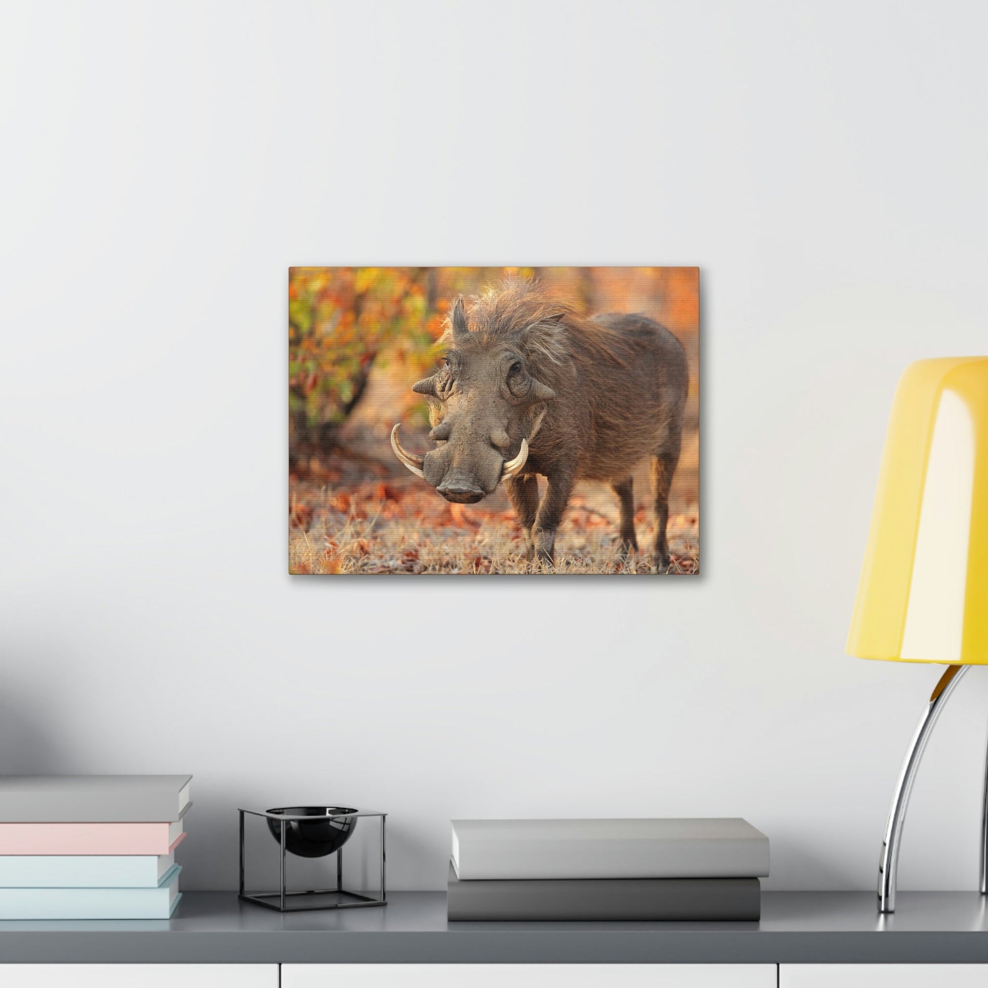 Scripture Walls Warthog Hunting Warthog on Hunt Print Animal Wall Art Wildlife Canvas Prints Wall Art Ready to Hang Unframed-Express Your Love Gifts