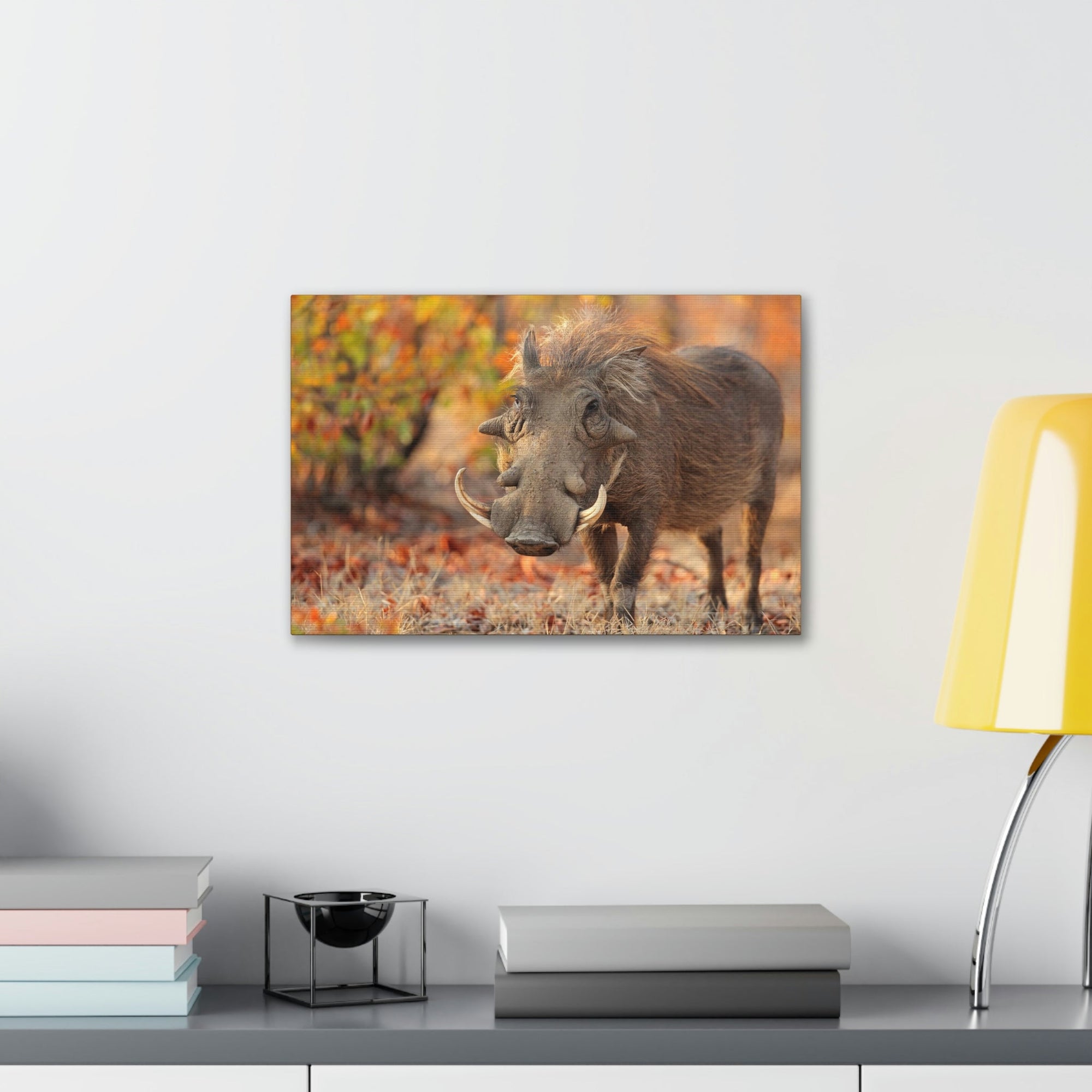 Scripture Walls Warthog Hunting Warthog on Hunt Print Animal Wall Art Wildlife Canvas Prints Wall Art Ready to Hang Unframed-Express Your Love Gifts