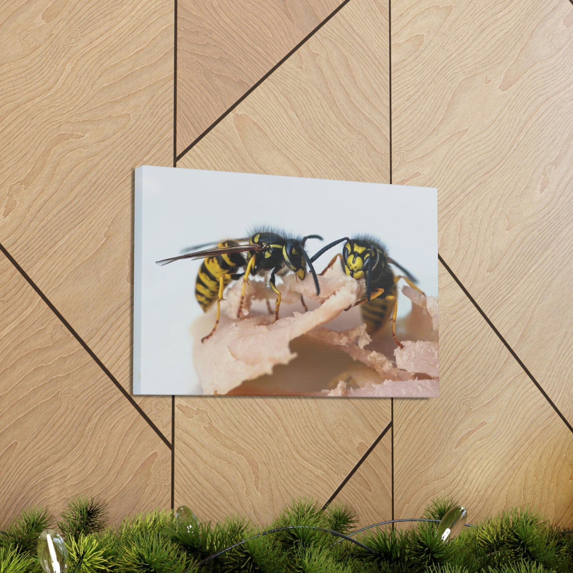 Scripture Walls Wasp Couple Wasp Couple Print Animal Wall Art Wildlife Canvas Prints Wall Art Ready to Hang Unframed-Express Your Love Gifts