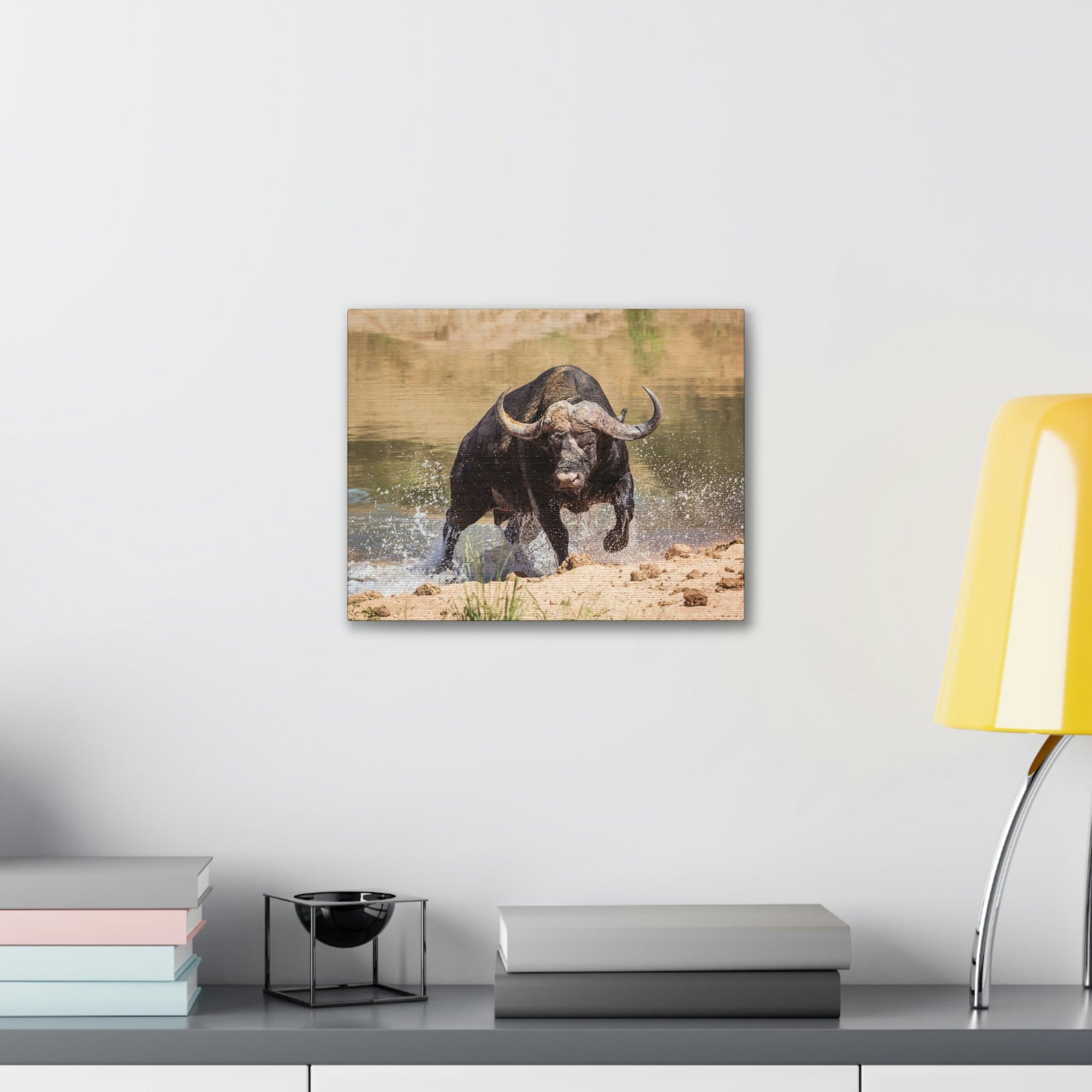 Scripture Walls Water Buffalo Hunting Water Buffalo on Hunt Print Animal Wall Art Wildlife Canvas Prints Wall Art Ready to Hang Unframed-Express Your Love Gifts