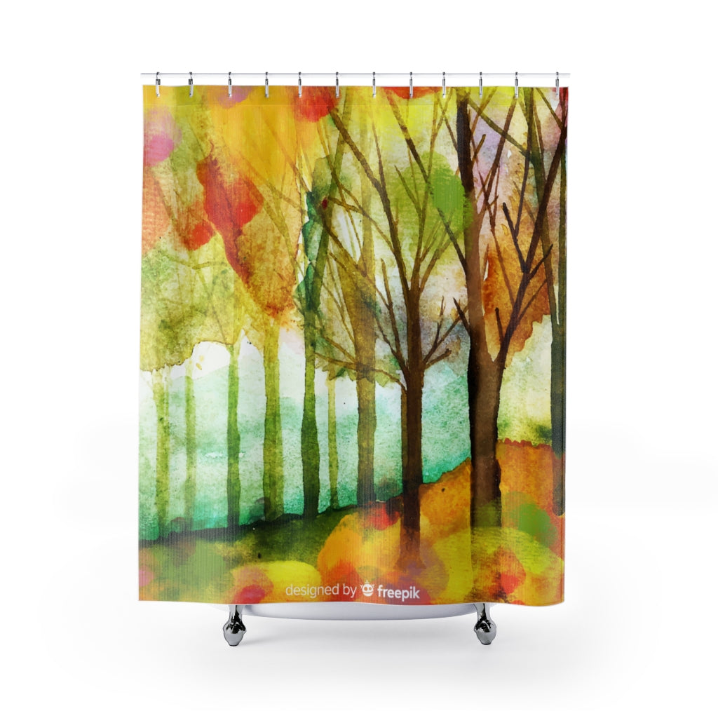 Watercolor Natural Background Stylish Design 71" x 74" Elegant Waterproof Shower Curtain for a Spa-like Bathroom Paradise Exceptional Craftsmanship-Express Your Love Gifts