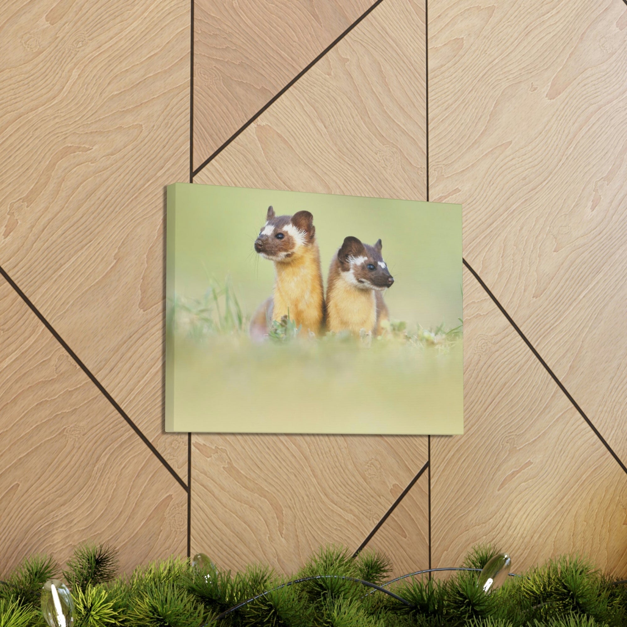 Scripture Walls Weasel Couple Weasel Couple Print Animal Wall Art Wildlife Canvas Prints Wall Art Ready to Hang Unframed-Express Your Love Gifts