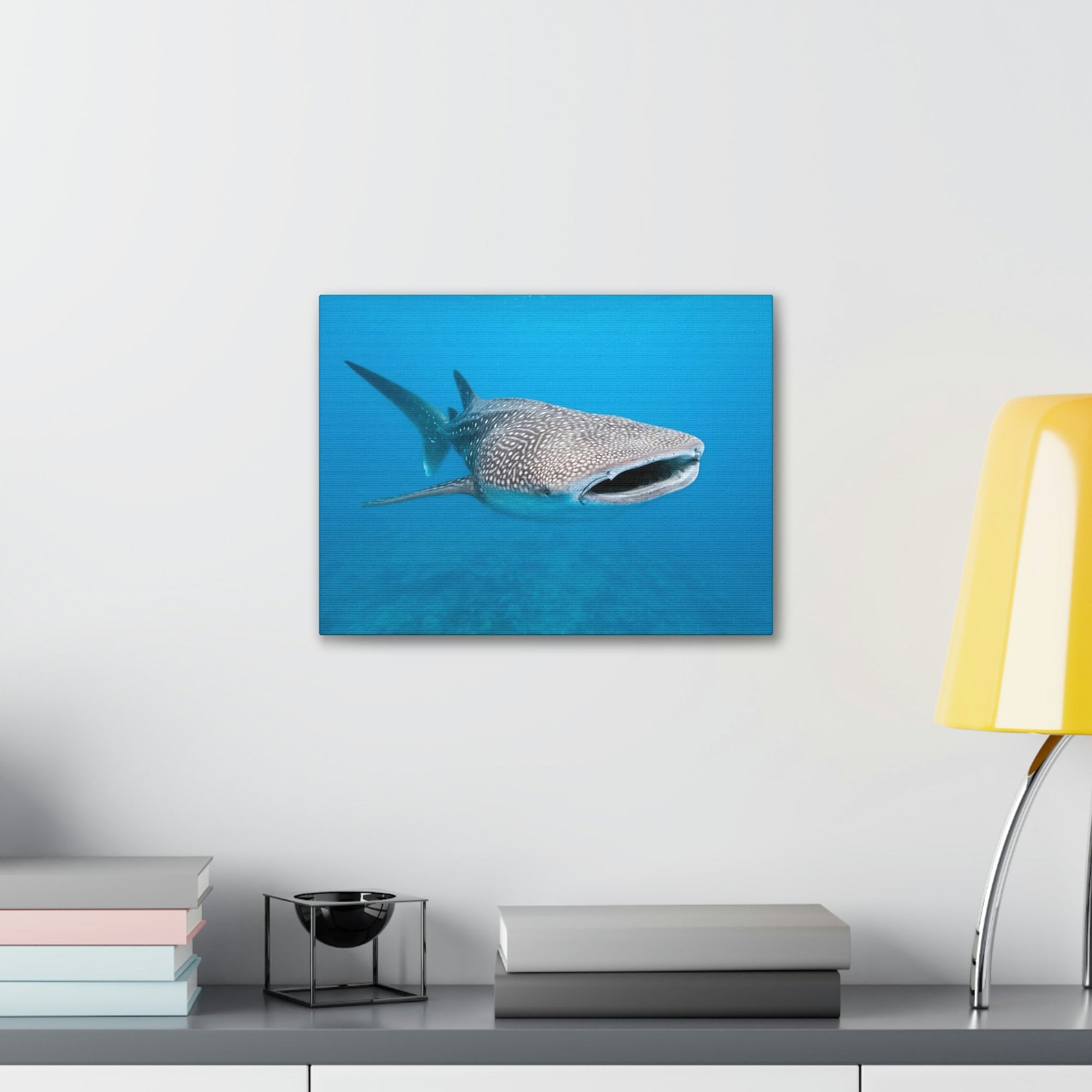 Scripture Walls Whale Shark Hunting Whale Shark on Hunt Print Animal Wall Art Wildlife Canvas Prints Wall Art Ready to Hang Unframed-Express Your Love Gifts