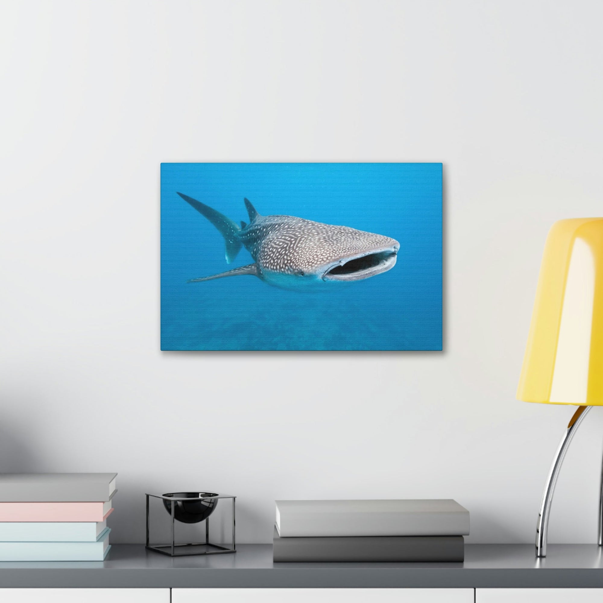 Scripture Walls Whale Shark Hunting Whale Shark on Hunt Print Animal Wall Art Wildlife Canvas Prints Wall Art Ready to Hang Unframed-Express Your Love Gifts