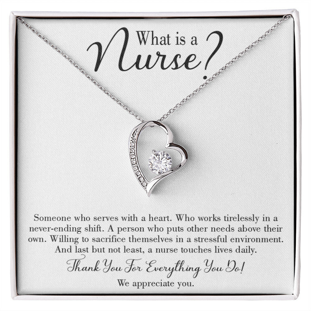 What is a Nurse Healthcare Medical Worker Nurse Appreciation Gift Forever Necklace w Message Card-Express Your Love Gifts