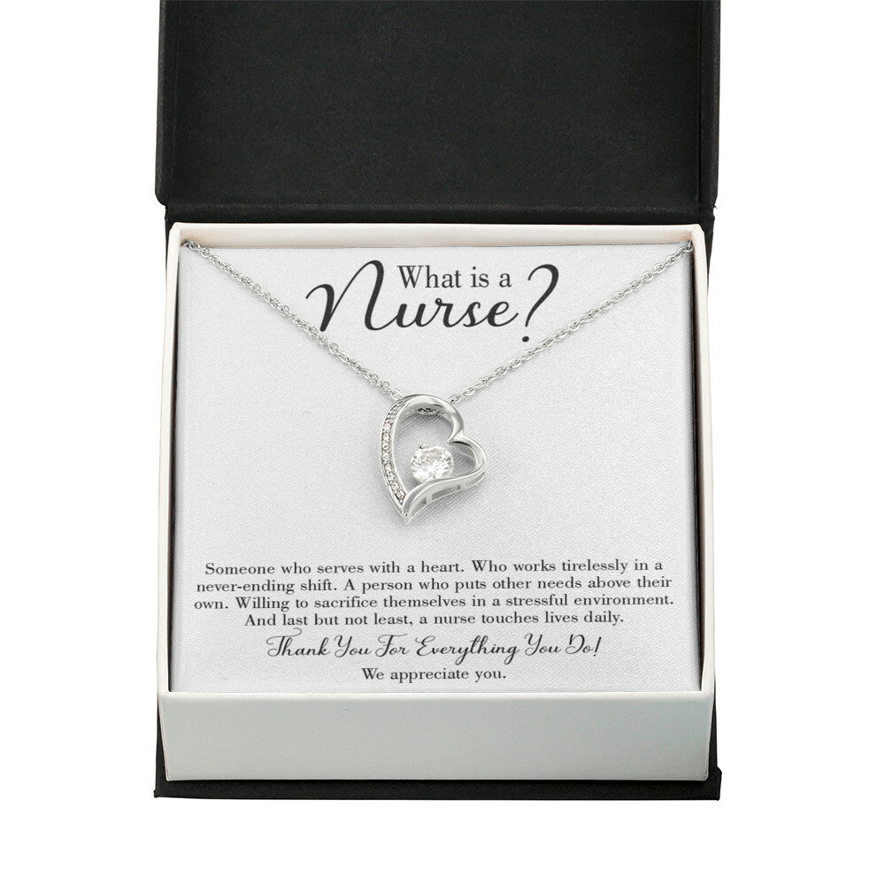What is a Nurse Healthcare Medical Worker Nurse Appreciation Gift Forever Necklace w Message Card-Express Your Love Gifts