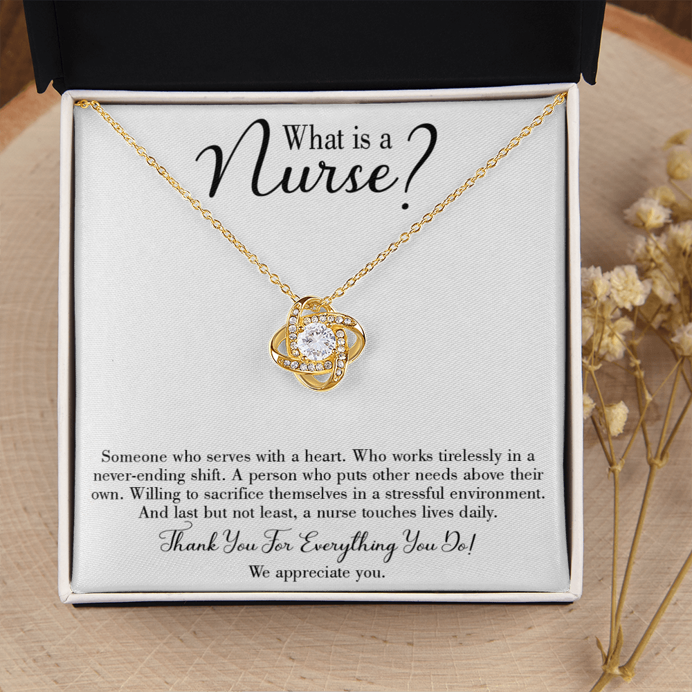 What is a Nurse Healthcare Medical Worker Nurse Appreciation Gift Infinity Knot Necklace Message Card-Express Your Love Gifts