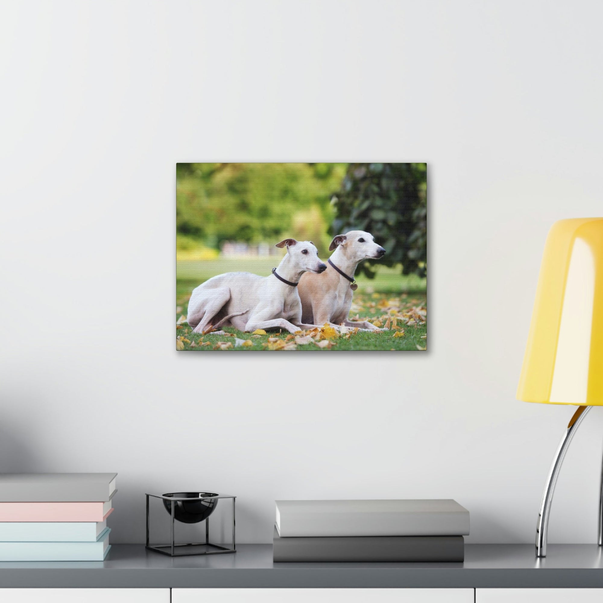 Scripture Walls Whippet Couple Whippet Couple Print Animal Wall Art Wildlife Canvas Prints Wall Art Ready to Hang Unframed-Express Your Love Gifts