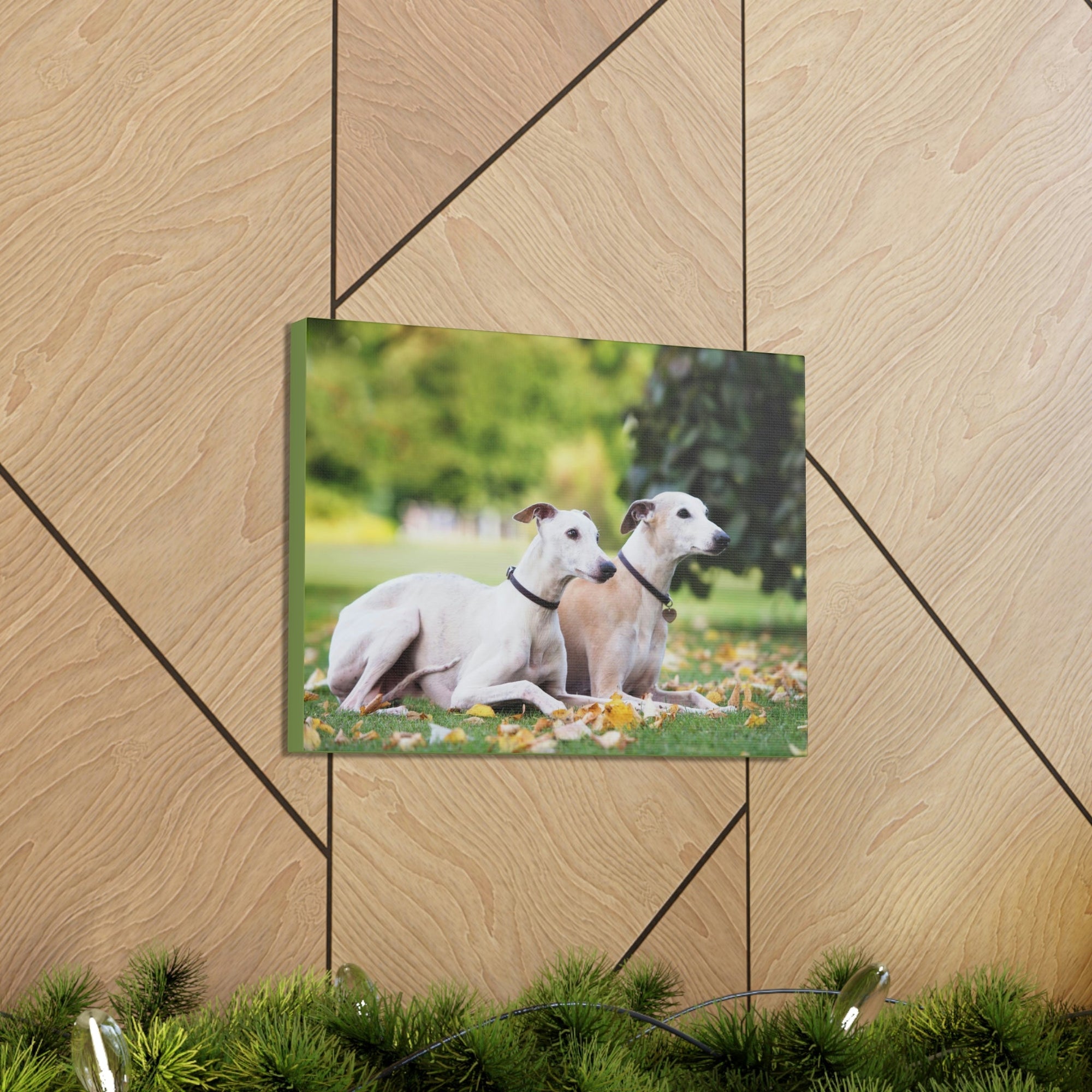 Scripture Walls Whippet Couple Whippet Couple Print Animal Wall Art Wildlife Canvas Prints Wall Art Ready to Hang Unframed-Express Your Love Gifts