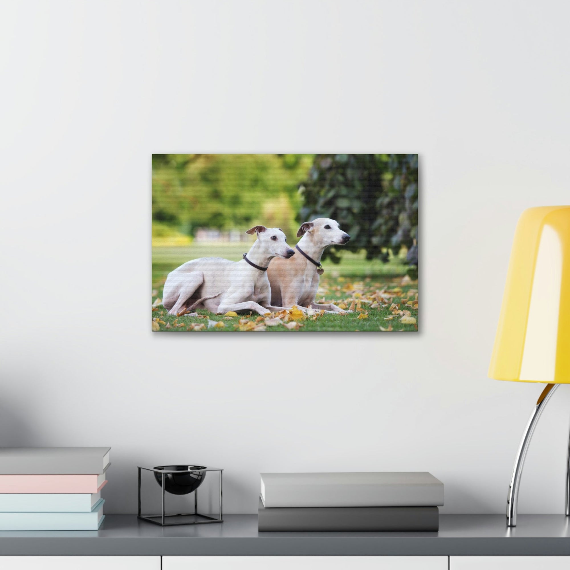 Scripture Walls Whippet Couple Whippet Couple Print Animal Wall Art Wildlife Canvas Prints Wall Art Ready to Hang Unframed-Express Your Love Gifts