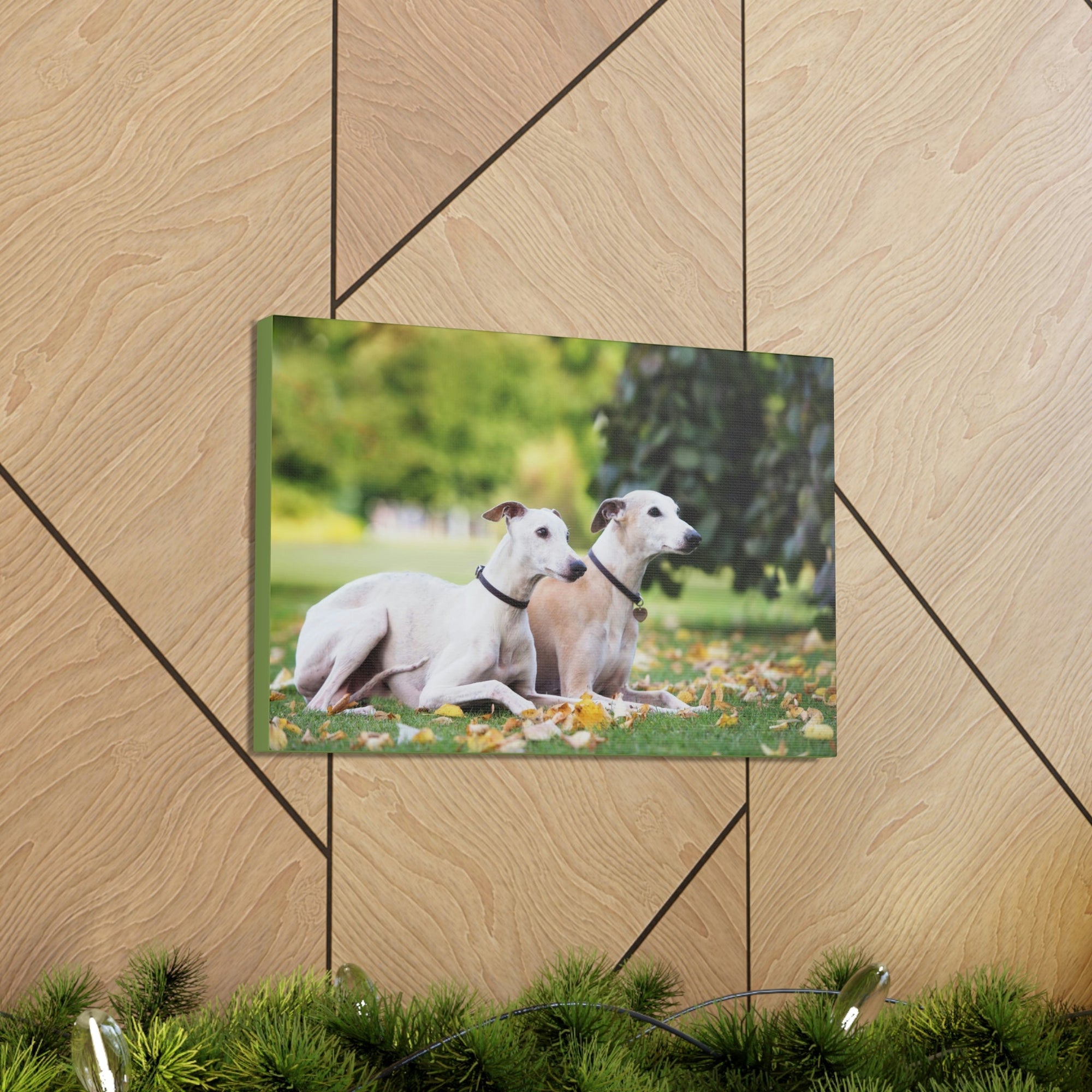 Scripture Walls Whippet Couple Whippet Couple Print Animal Wall Art Wildlife Canvas Prints Wall Art Ready to Hang Unframed-Express Your Love Gifts