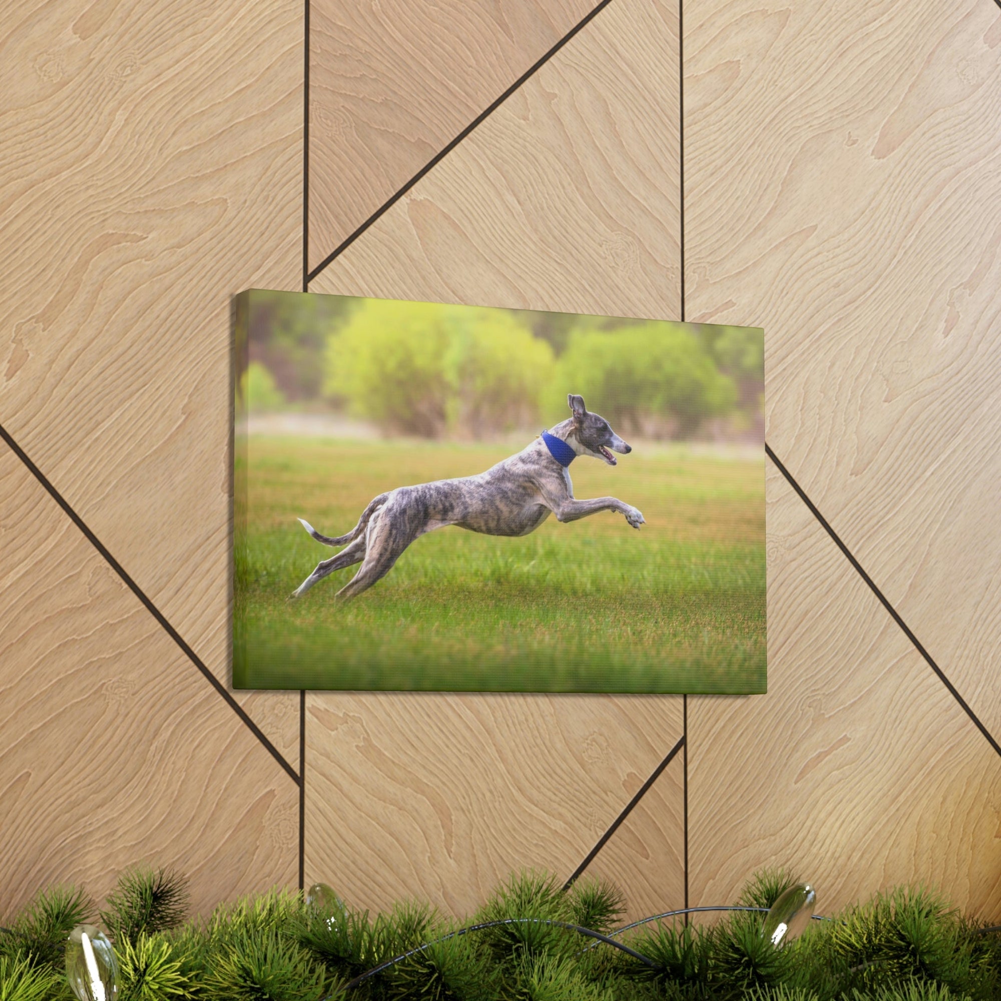 Scripture Walls Whippet Hunting Whippet on Hunt Print Animal Wall Art Wildlife Canvas Prints Wall Art Ready to Hang Unframed-Express Your Love Gifts