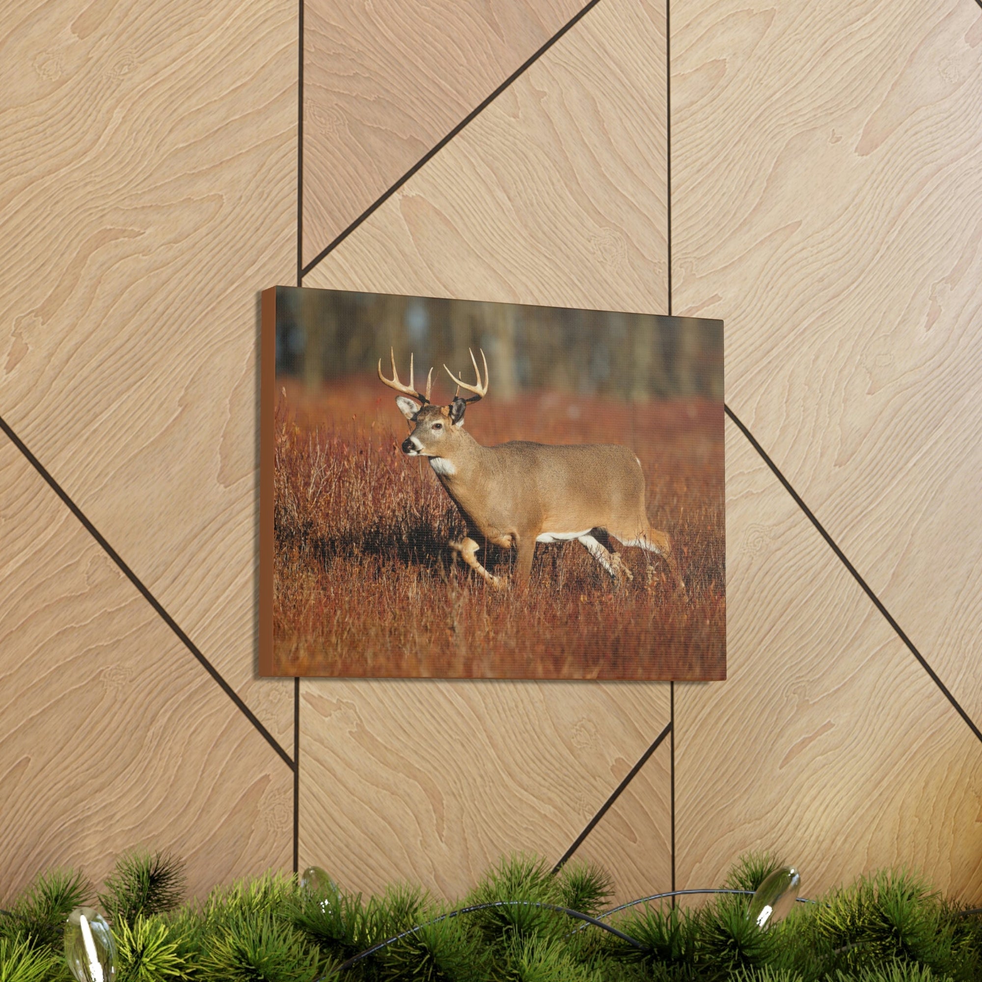 Scripture Walls White Tailed Deer Hunting White Tailed Deer on Hunt Print Animal Wall Art Wildlife Canvas Prints Wall Art Ready to Hang Unframed-Express Your Love Gifts