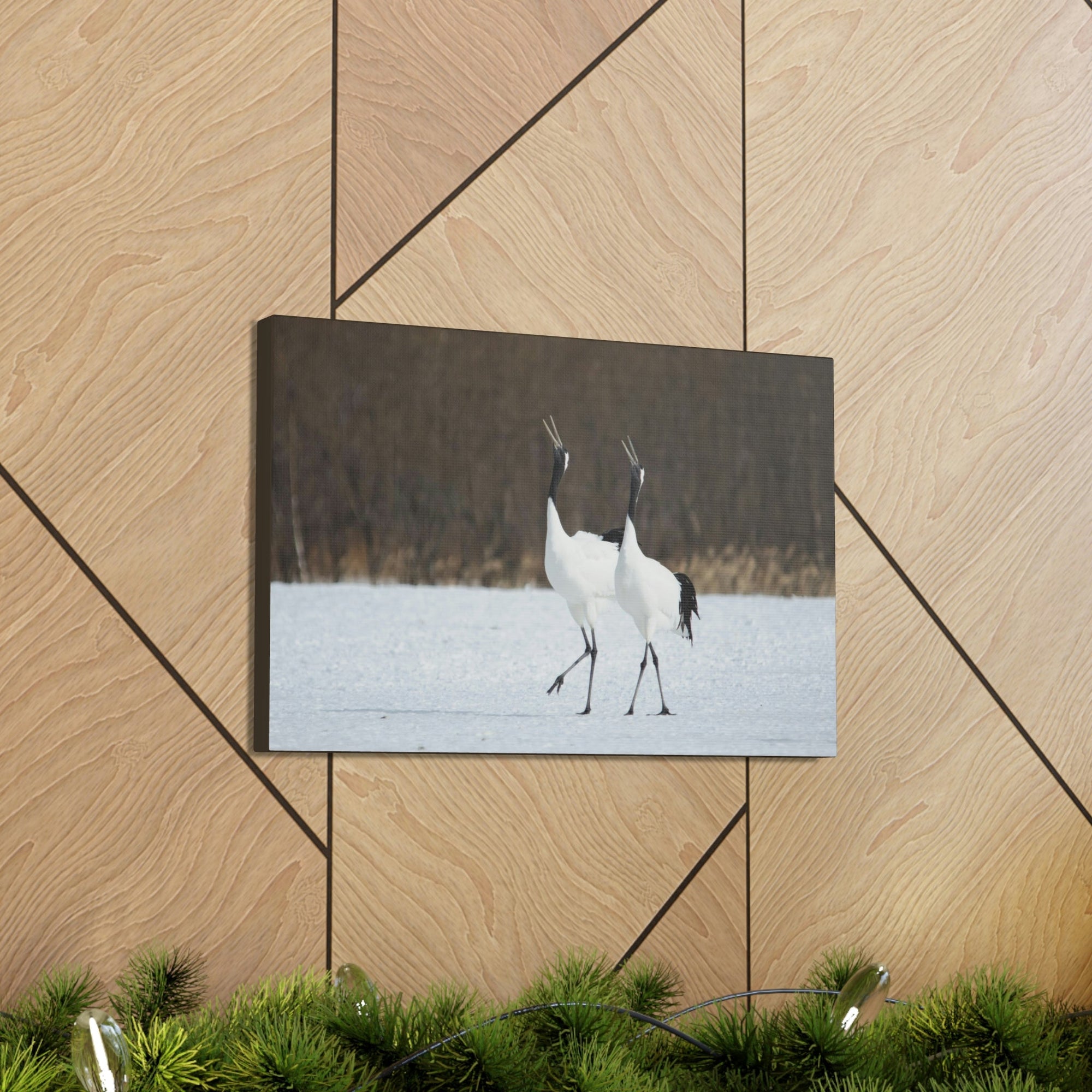 Scripture Walls Whooping Crane Couple Whooping Crane Couple Print Animal Wall Art Wildlife Canvas Prints Wall Art Ready to Hang Unframed-Express Your Love Gifts