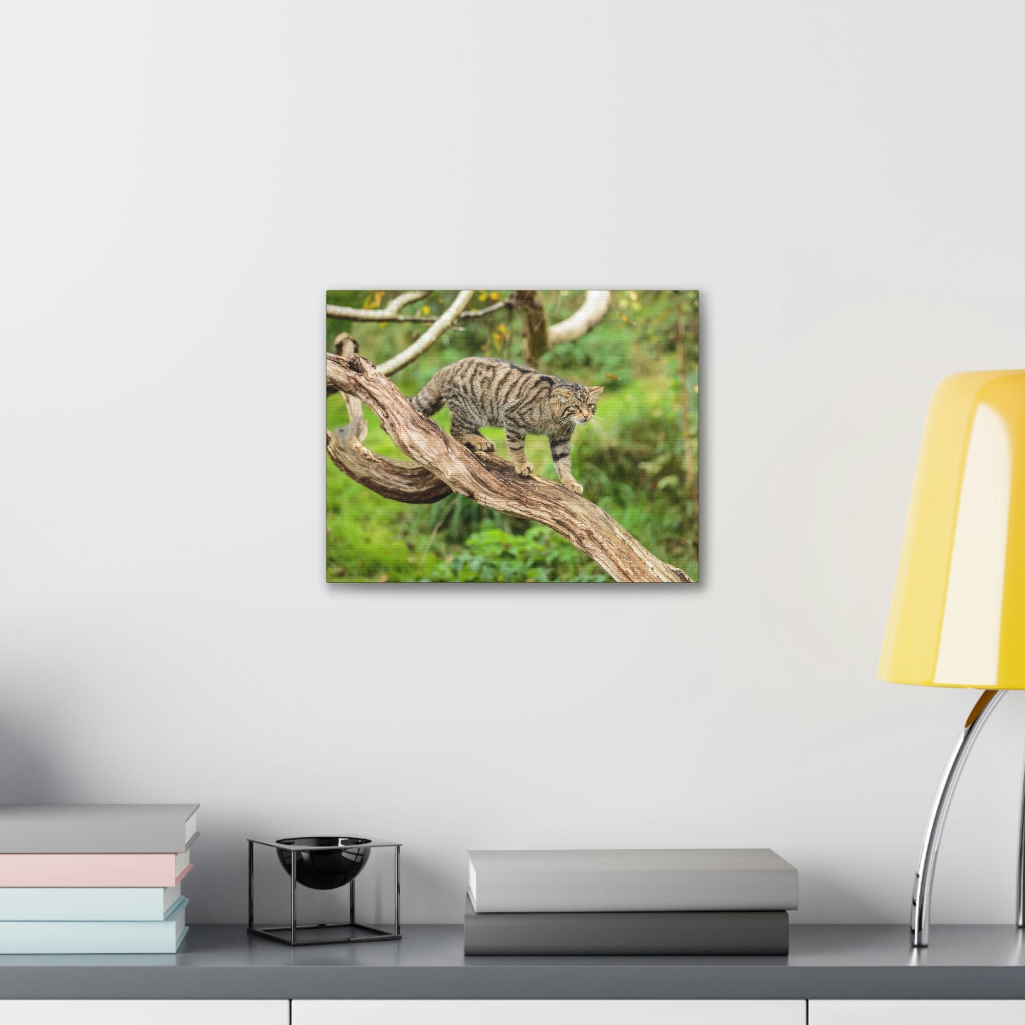 Scripture Walls Wildcat Hunting Wildcat on Hunt Print Animal Wall Art Wildlife Canvas Prints Wall Art Ready to Hang Unframed-Express Your Love Gifts