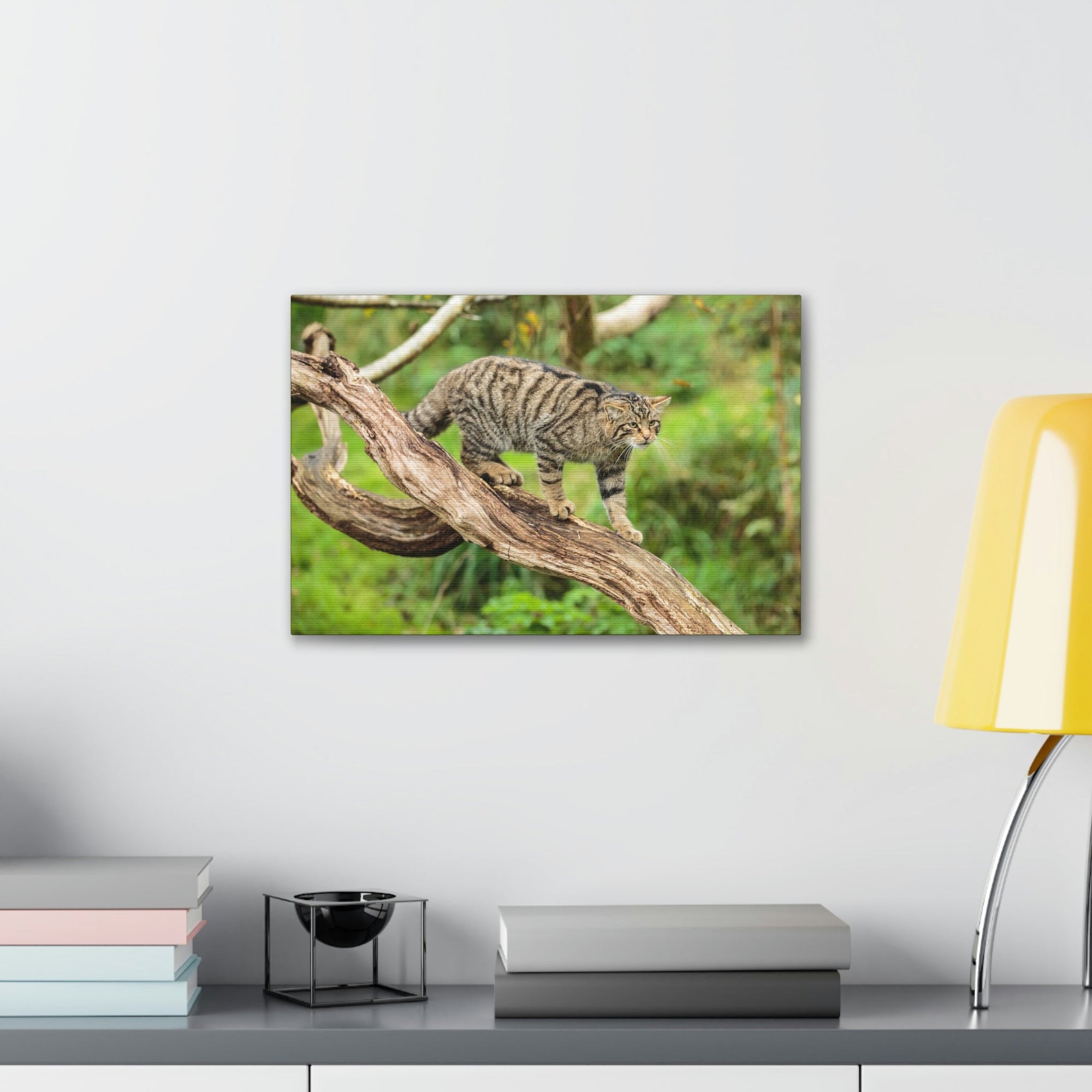 Scripture Walls Wildcat Hunting Wildcat on Hunt Print Animal Wall Art Wildlife Canvas Prints Wall Art Ready to Hang Unframed-Express Your Love Gifts