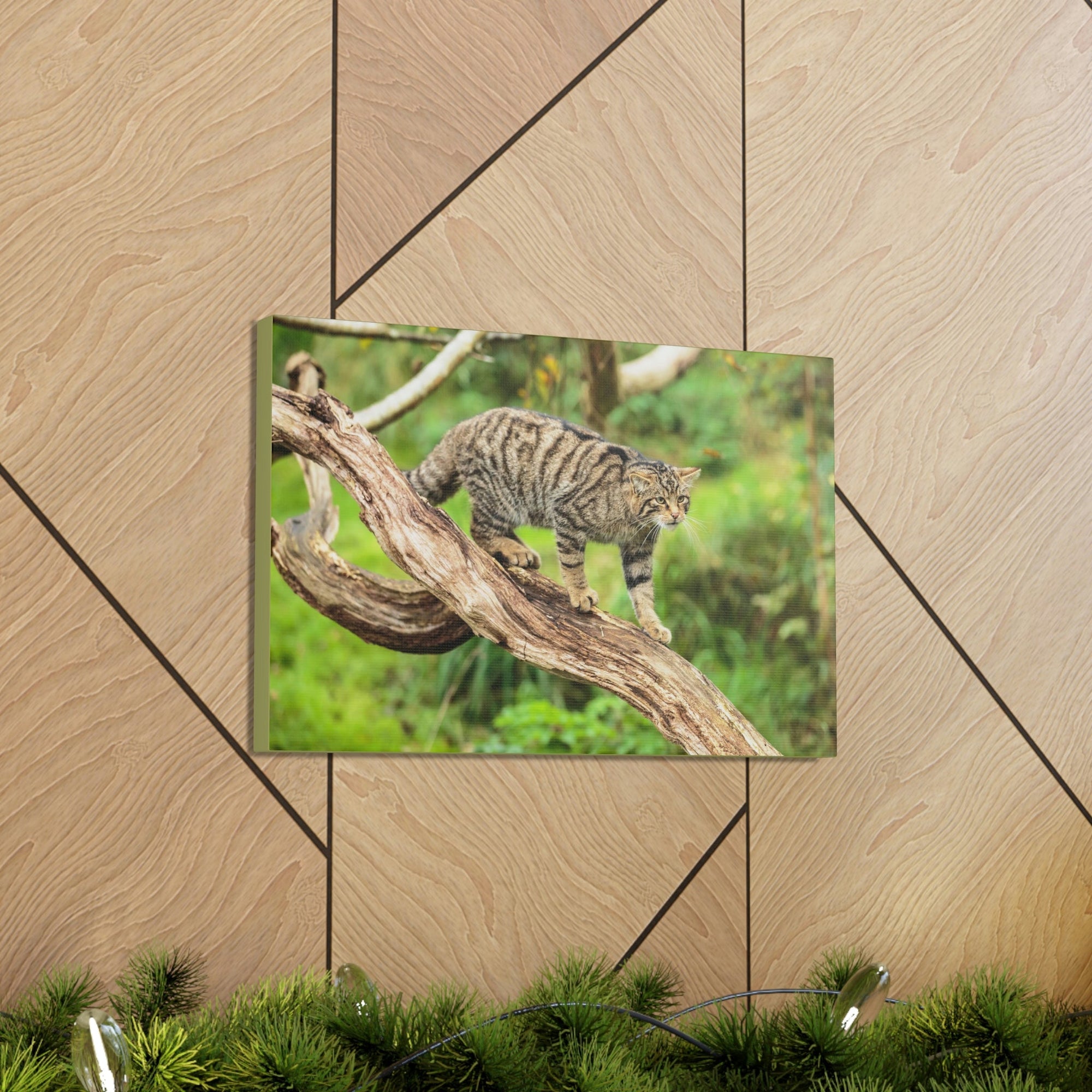 Scripture Walls Wildcat Hunting Wildcat on Hunt Print Animal Wall Art Wildlife Canvas Prints Wall Art Ready to Hang Unframed-Express Your Love Gifts