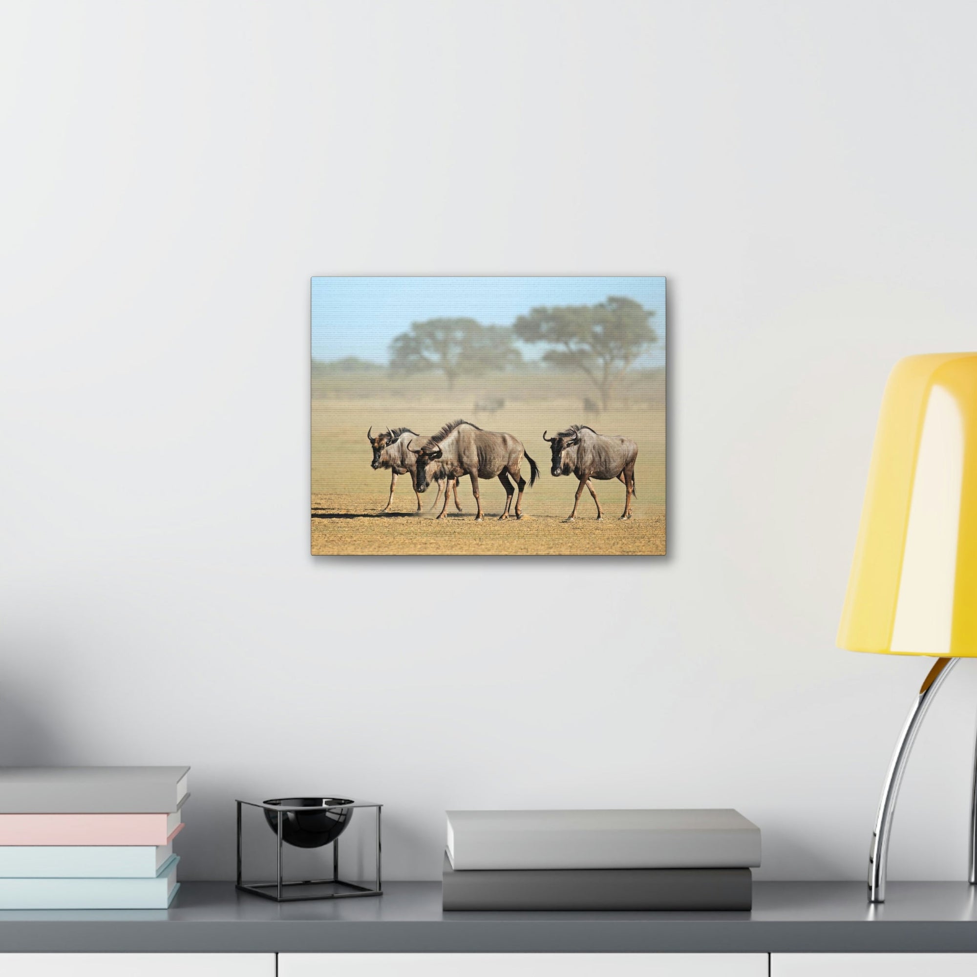 Scripture Walls Wildebeest Group Wildebeest Troop Print Animal Wall Art Wildlife Canvas Prints Wall Art Ready to Hang Unframed-Express Your Love Gifts