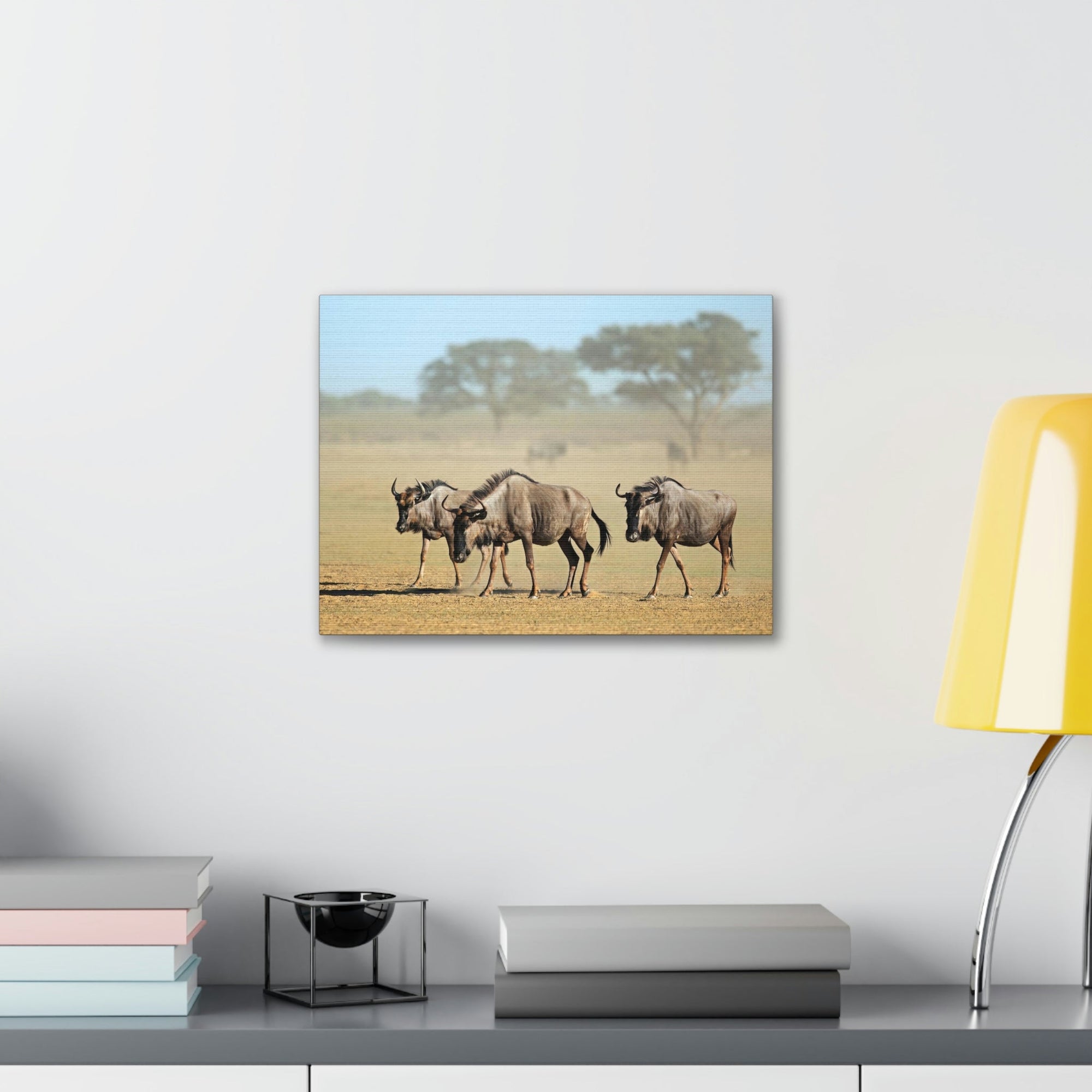 Scripture Walls Wildebeest Group Wildebeest Troop Print Animal Wall Art Wildlife Canvas Prints Wall Art Ready to Hang Unframed-Express Your Love Gifts