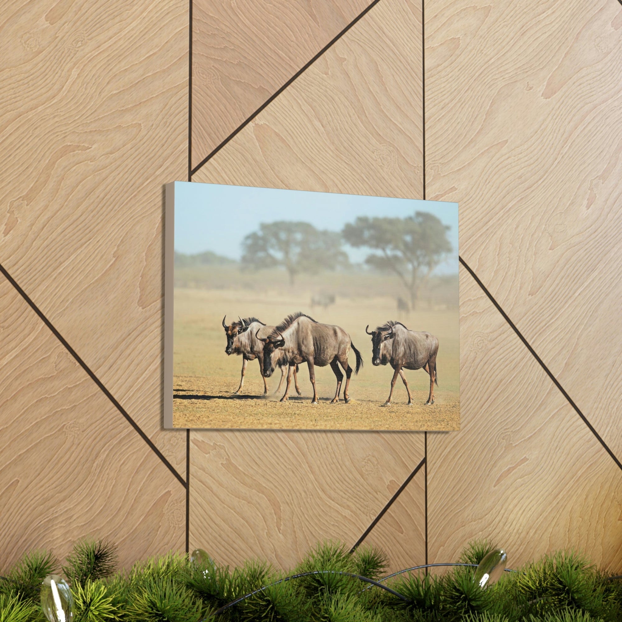 Scripture Walls Wildebeest Group Wildebeest Troop Print Animal Wall Art Wildlife Canvas Prints Wall Art Ready to Hang Unframed-Express Your Love Gifts