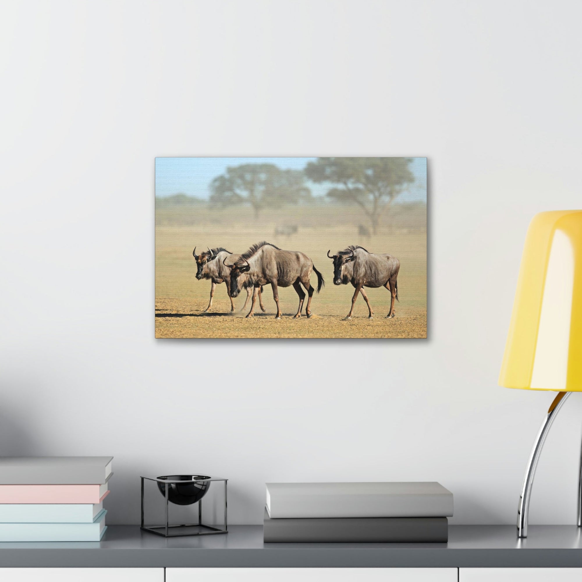 Scripture Walls Wildebeest Group Wildebeest Troop Print Animal Wall Art Wildlife Canvas Prints Wall Art Ready to Hang Unframed-Express Your Love Gifts