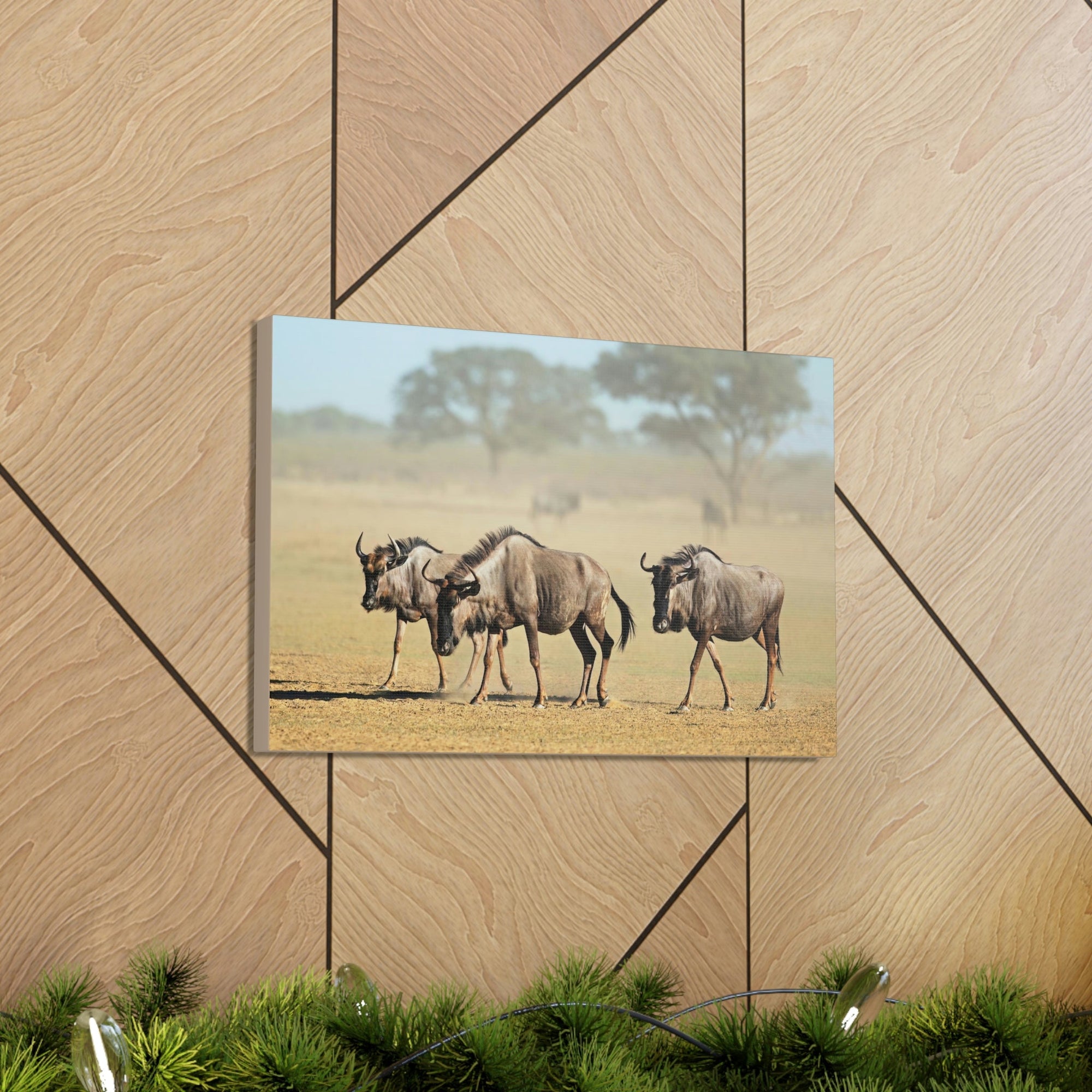 Scripture Walls Wildebeest Group Wildebeest Troop Print Animal Wall Art Wildlife Canvas Prints Wall Art Ready to Hang Unframed-Express Your Love Gifts