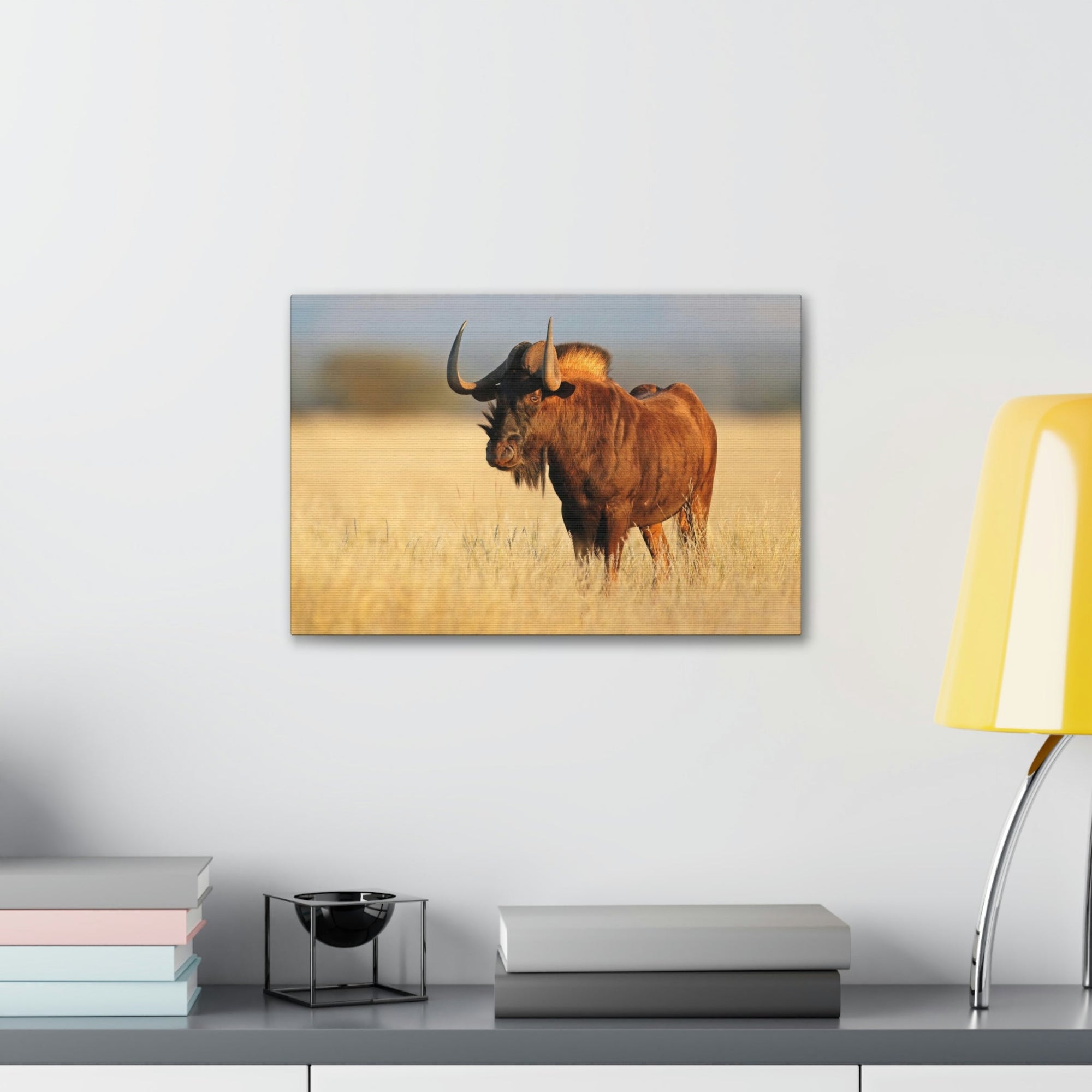 Scripture Walls Wildebeest Hunting Wildebeest on Hunt Print Animal Wall Art Wildlife Canvas Prints Wall Art Ready to Hang Unframed-Express Your Love Gifts