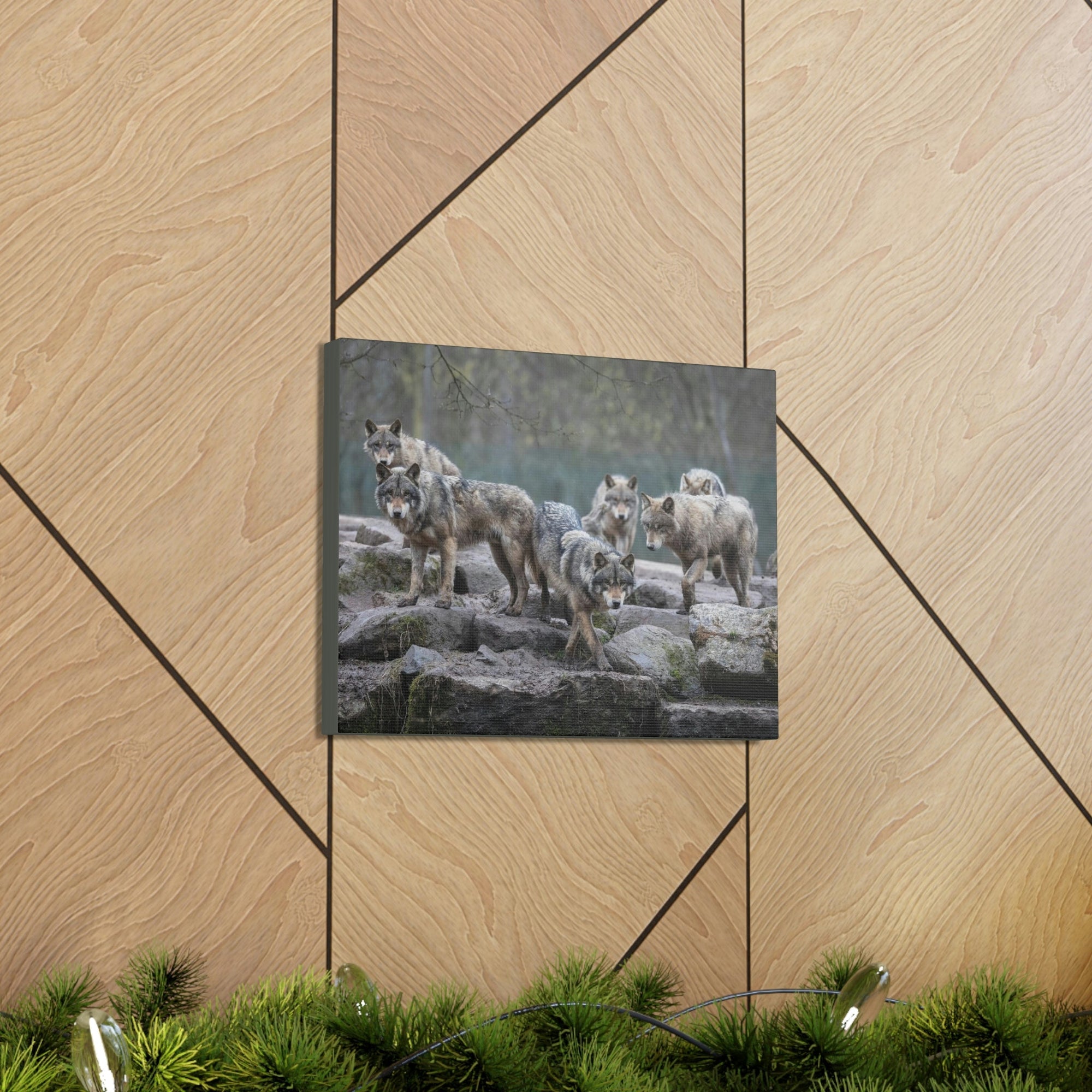 Scripture Walls Wolf Group Wolf Troop Print Animal Wall Art Wildlife Canvas Prints Wall Art Ready to Hang Unframed-Express Your Love Gifts