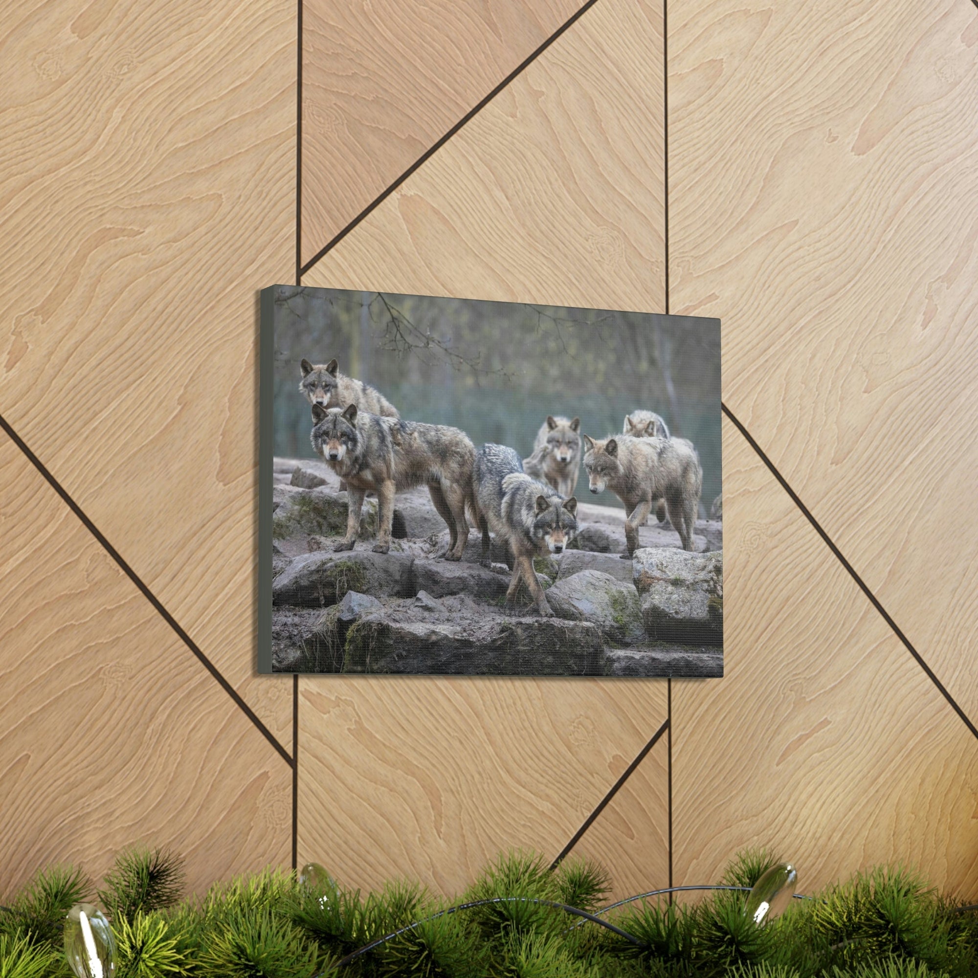 Scripture Walls Wolf Group Wolf Troop Print Animal Wall Art Wildlife Canvas Prints Wall Art Ready to Hang Unframed-Express Your Love Gifts