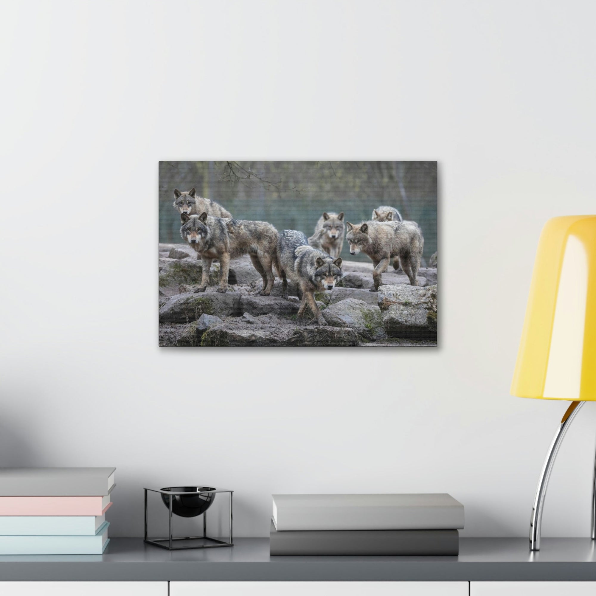 Scripture Walls Wolf Group Wolf Troop Print Animal Wall Art Wildlife Canvas Prints Wall Art Ready to Hang Unframed-Express Your Love Gifts