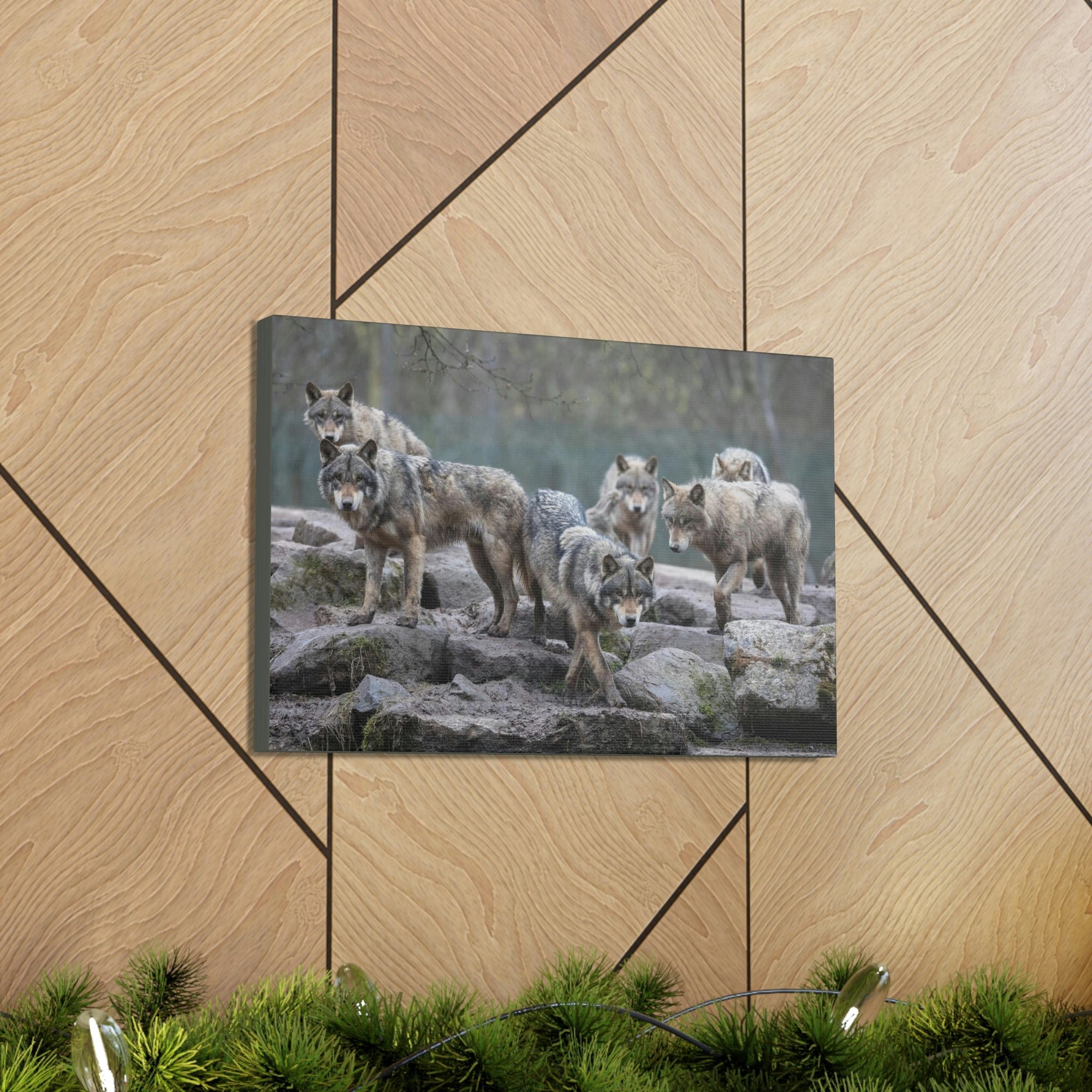 Scripture Walls Wolf Group Wolf Troop Print Animal Wall Art Wildlife Canvas Prints Wall Art Ready to Hang Unframed-Express Your Love Gifts