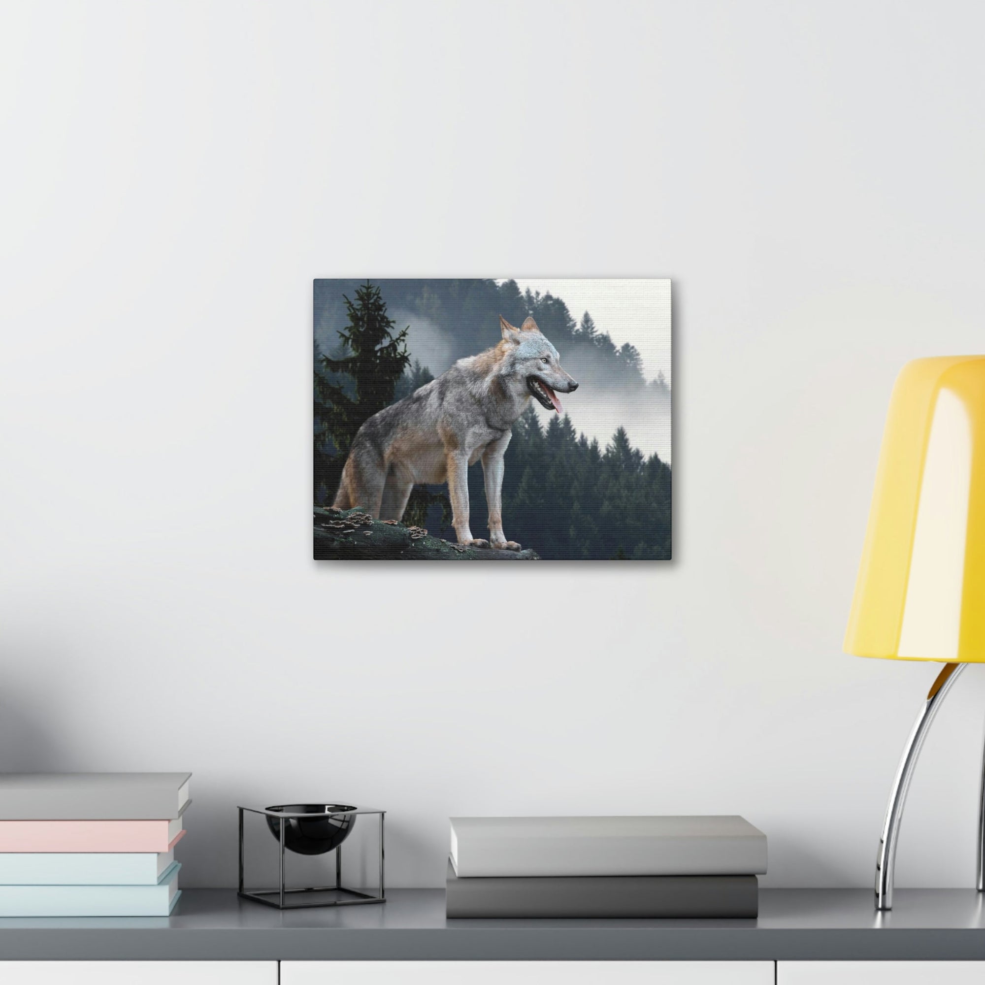 Scripture Walls Wolf Hunting Wolf on Hunt Print Animal Wall Art Wildlife Canvas Prints Wall Art Ready to Hang Unframed-Express Your Love Gifts