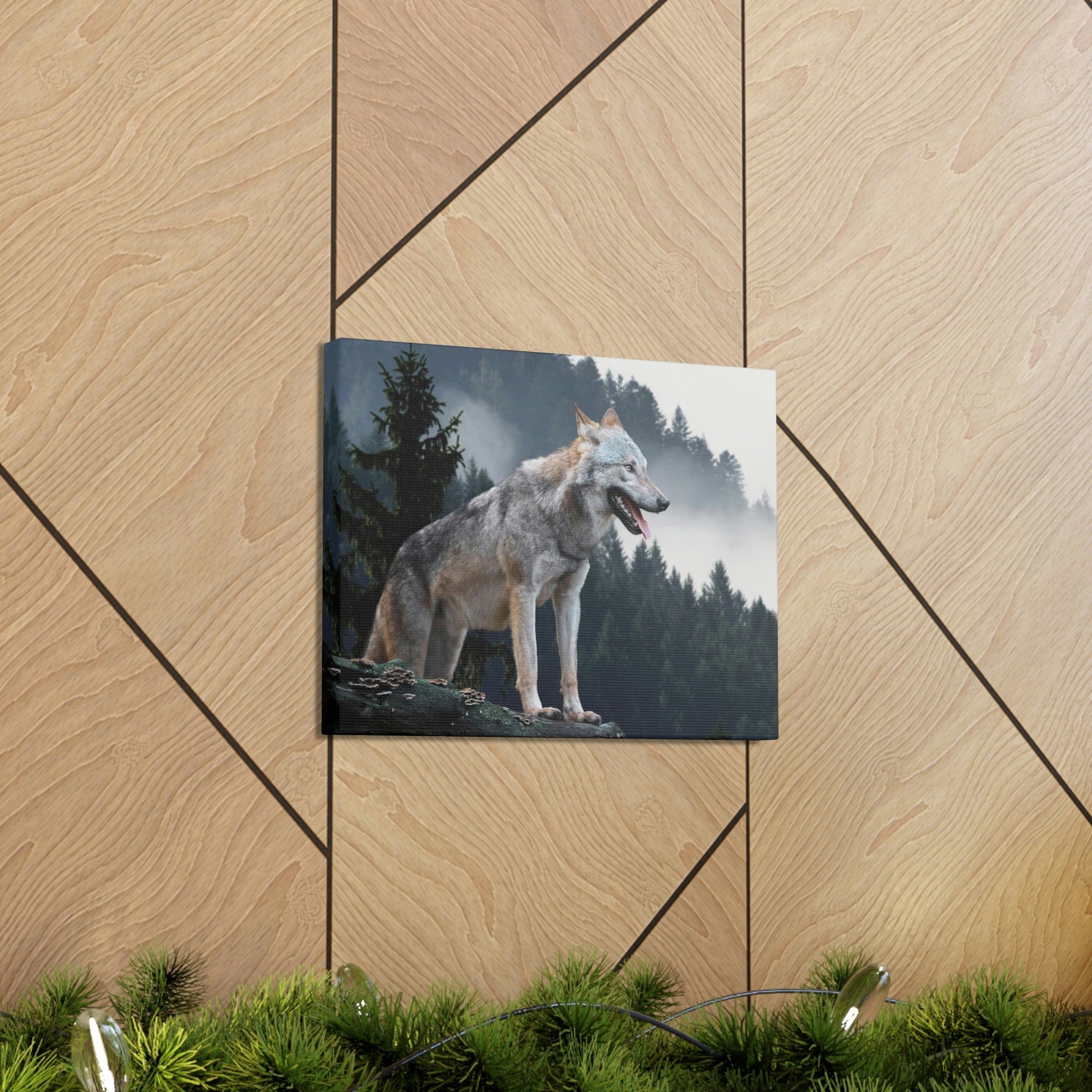 Scripture Walls Wolf Hunting Wolf on Hunt Print Animal Wall Art Wildlife Canvas Prints Wall Art Ready to Hang Unframed-Express Your Love Gifts