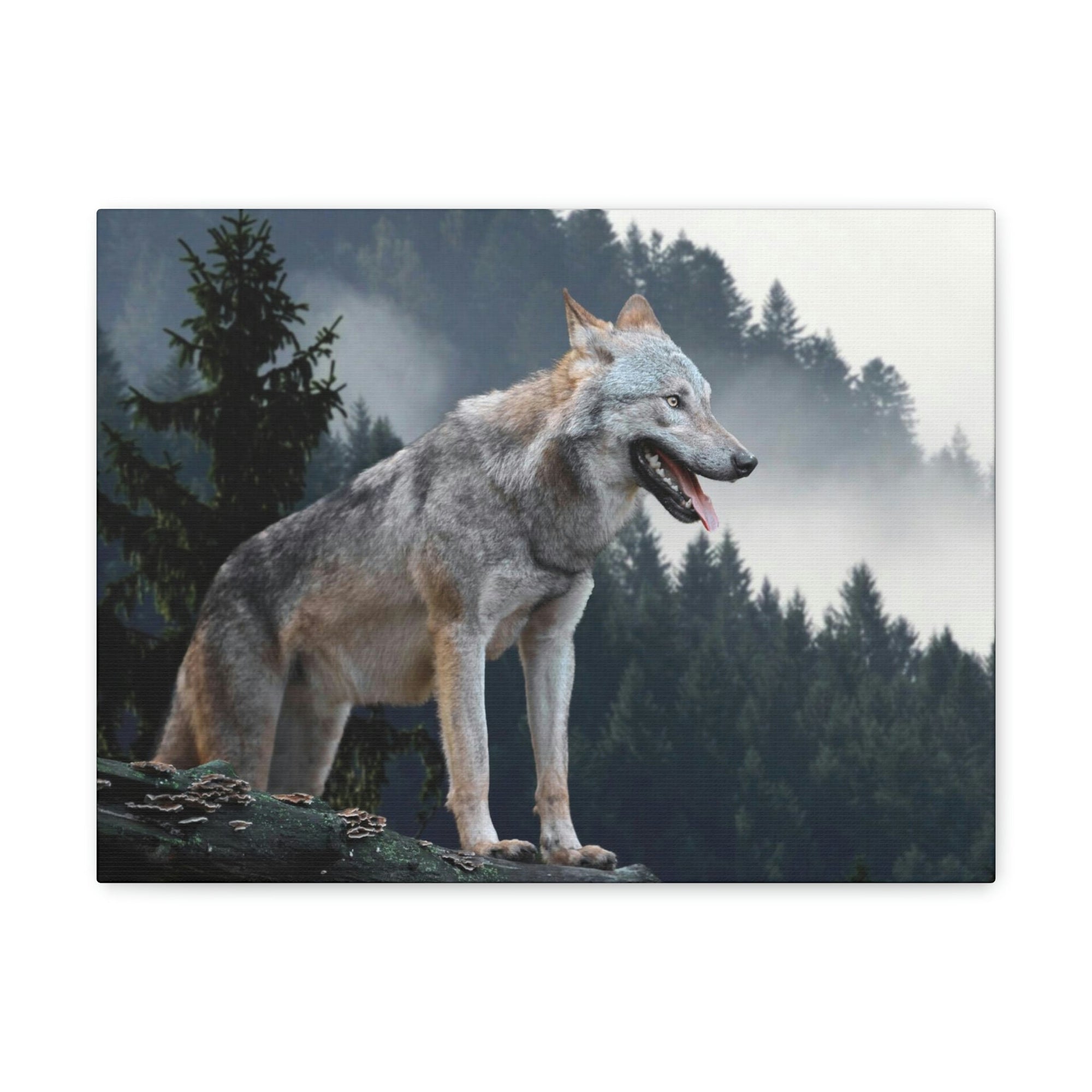 Scripture Walls Wolf Hunting Wolf on Hunt Print Animal Wall Art Wildlife Canvas Prints Wall Art Ready to Hang Unframed-Express Your Love Gifts