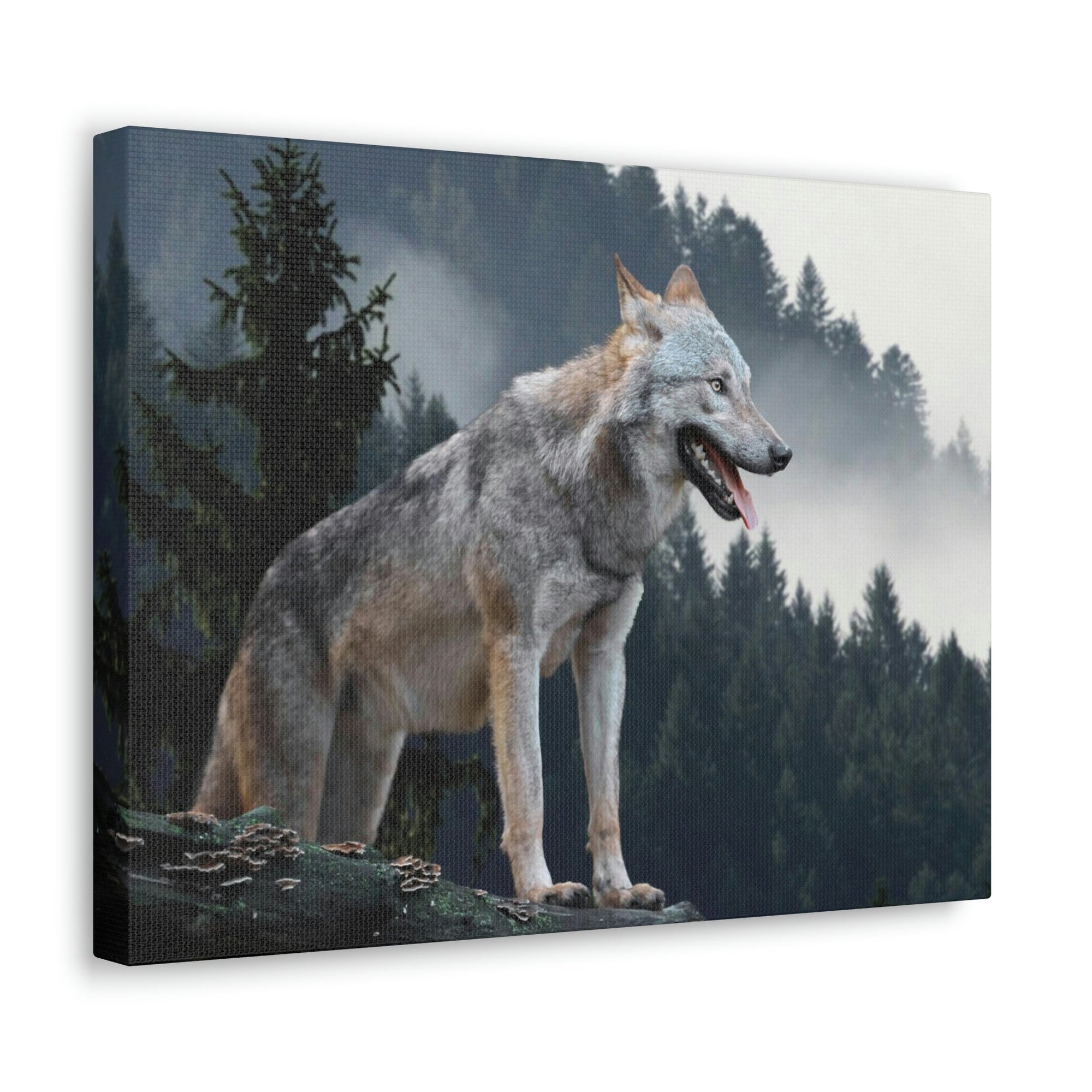 Scripture Walls Wolf Hunting Wolf on Hunt Print Animal Wall Art Wildlife Canvas Prints Wall Art Ready to Hang Unframed-Express Your Love Gifts