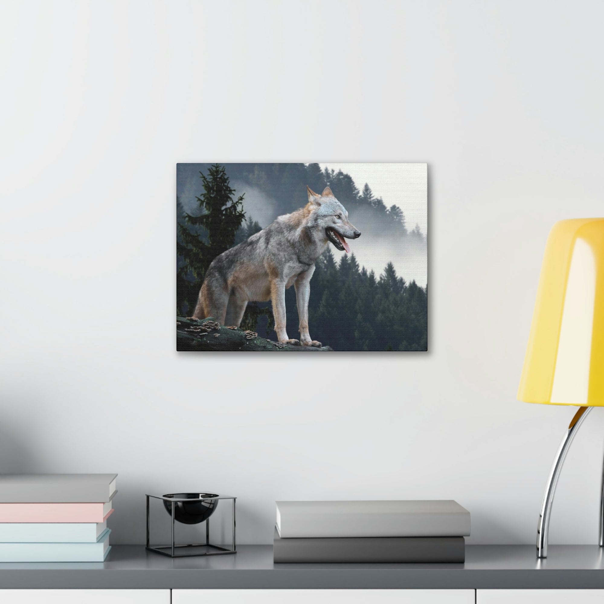 Scripture Walls Wolf Hunting Wolf on Hunt Print Animal Wall Art Wildlife Canvas Prints Wall Art Ready to Hang Unframed-Express Your Love Gifts