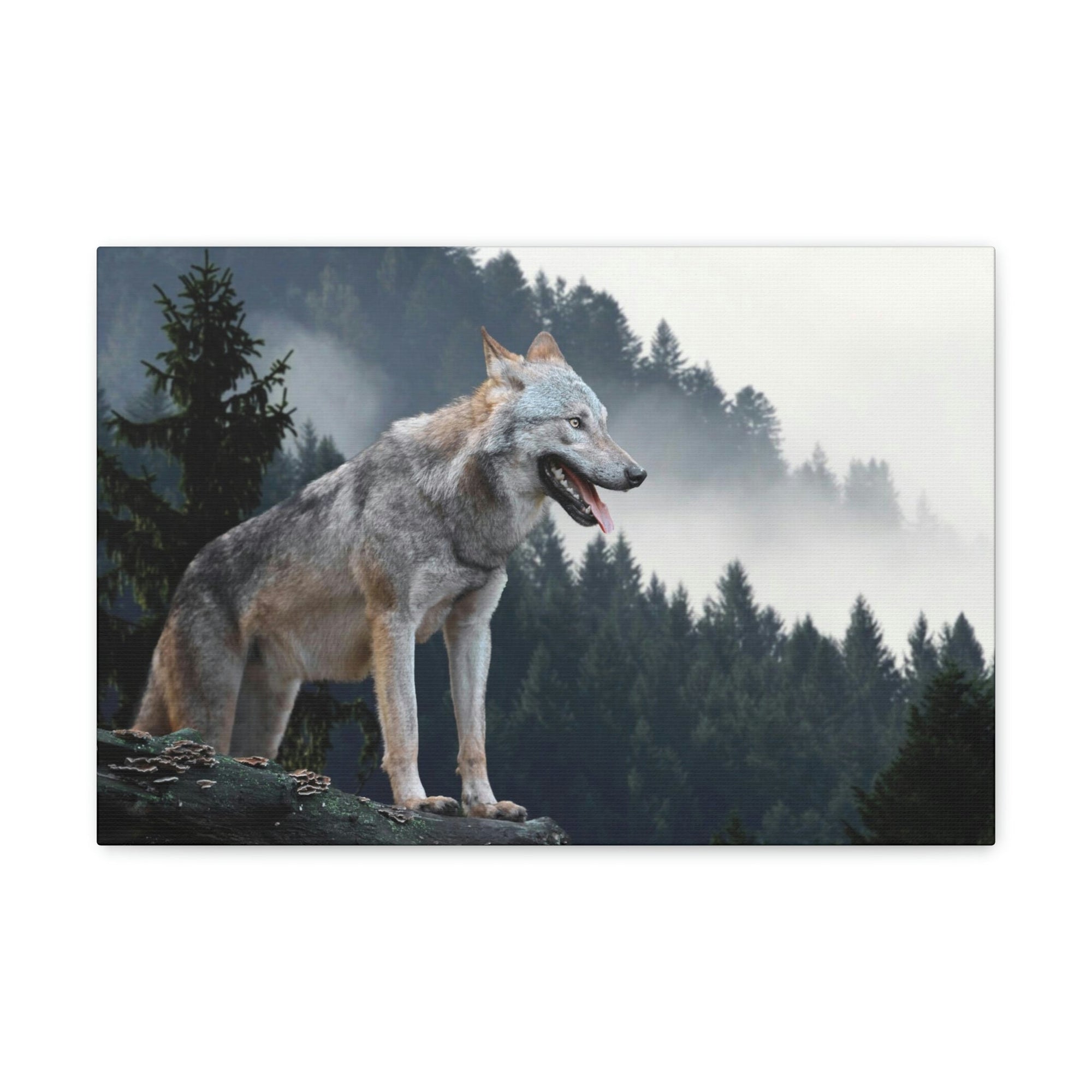 Scripture Walls Wolf Hunting Wolf on Hunt Print Animal Wall Art Wildlife Canvas Prints Wall Art Ready to Hang Unframed-Express Your Love Gifts