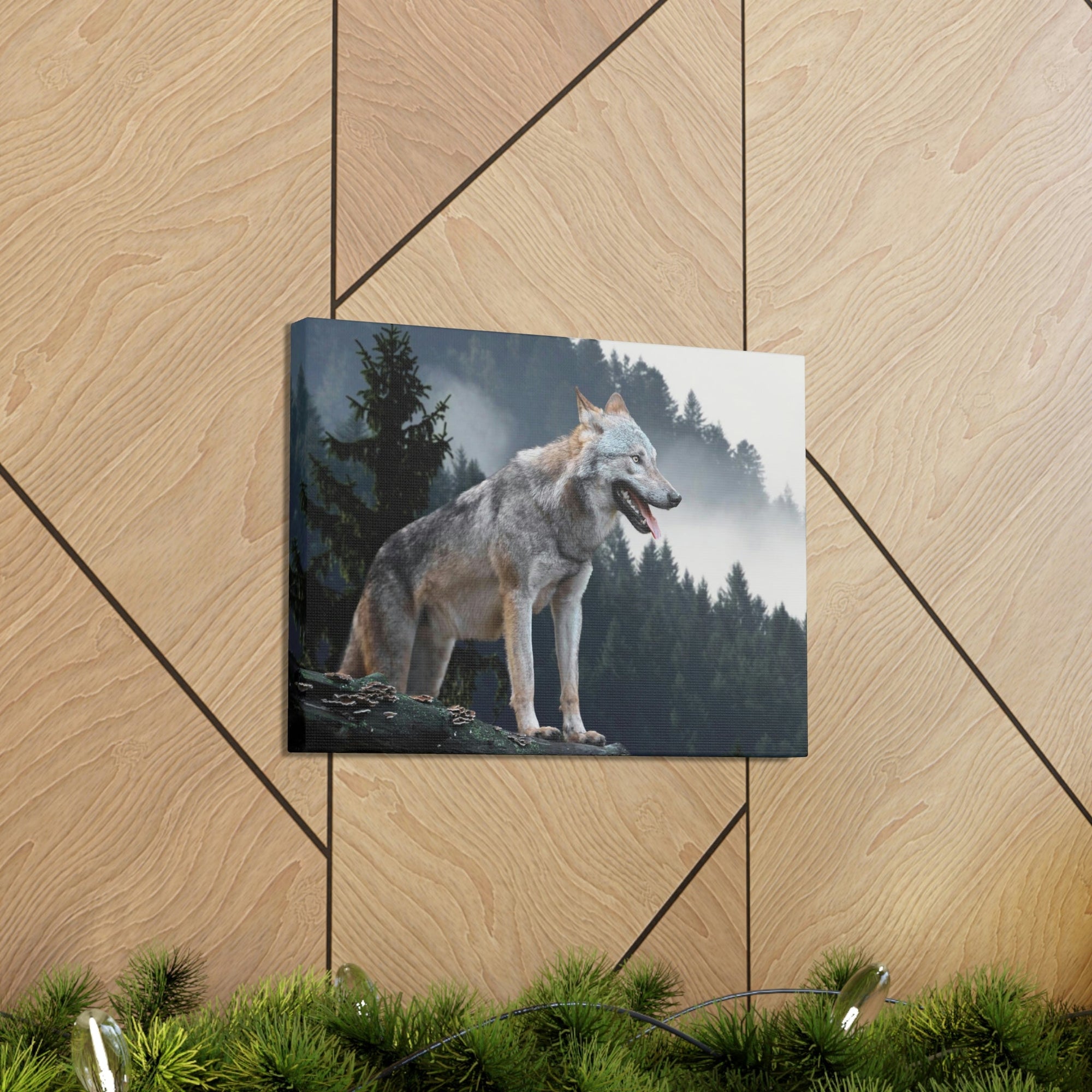 Scripture Walls Wolf Hunting Wolf on Hunt Print Animal Wall Art Wildlife Canvas Prints Wall Art Ready to Hang Unframed-Express Your Love Gifts