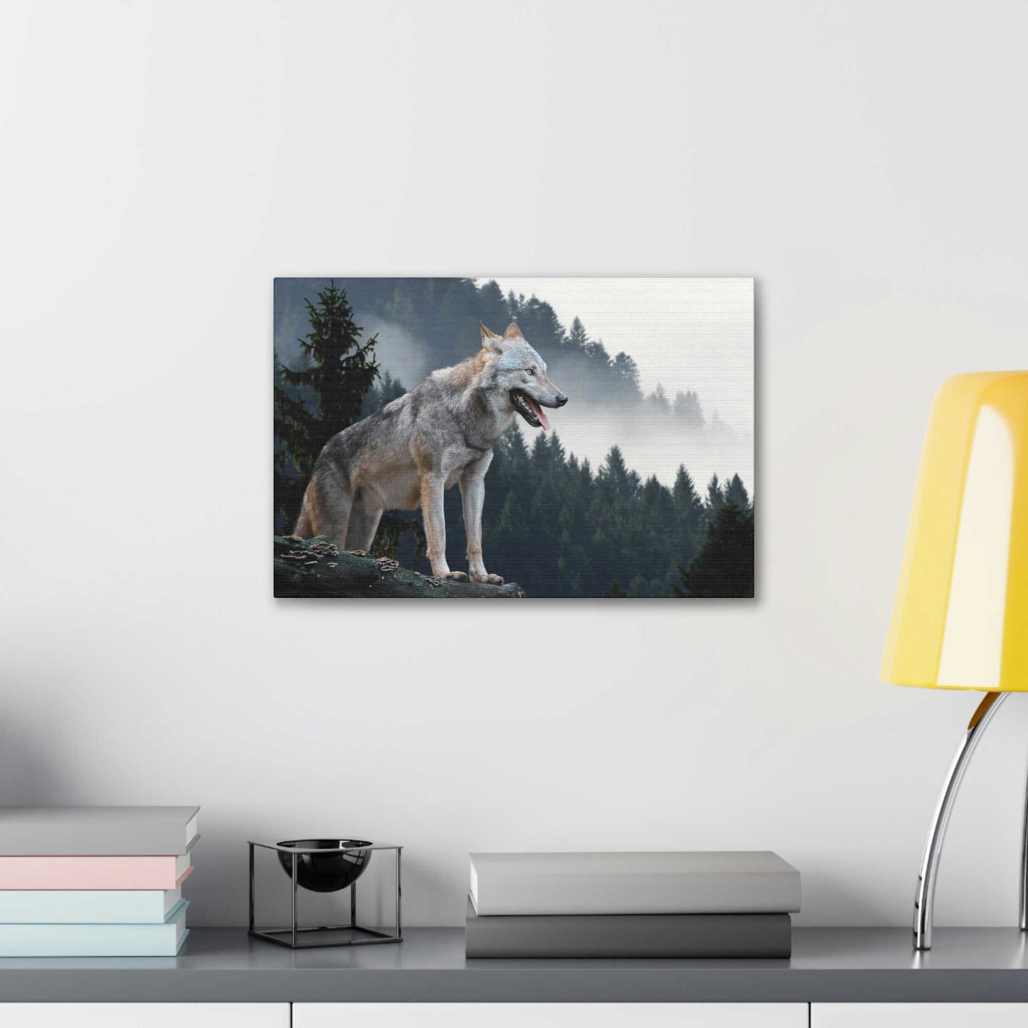 Scripture Walls Wolf Hunting Wolf on Hunt Print Animal Wall Art Wildlife Canvas Prints Wall Art Ready to Hang Unframed-Express Your Love Gifts