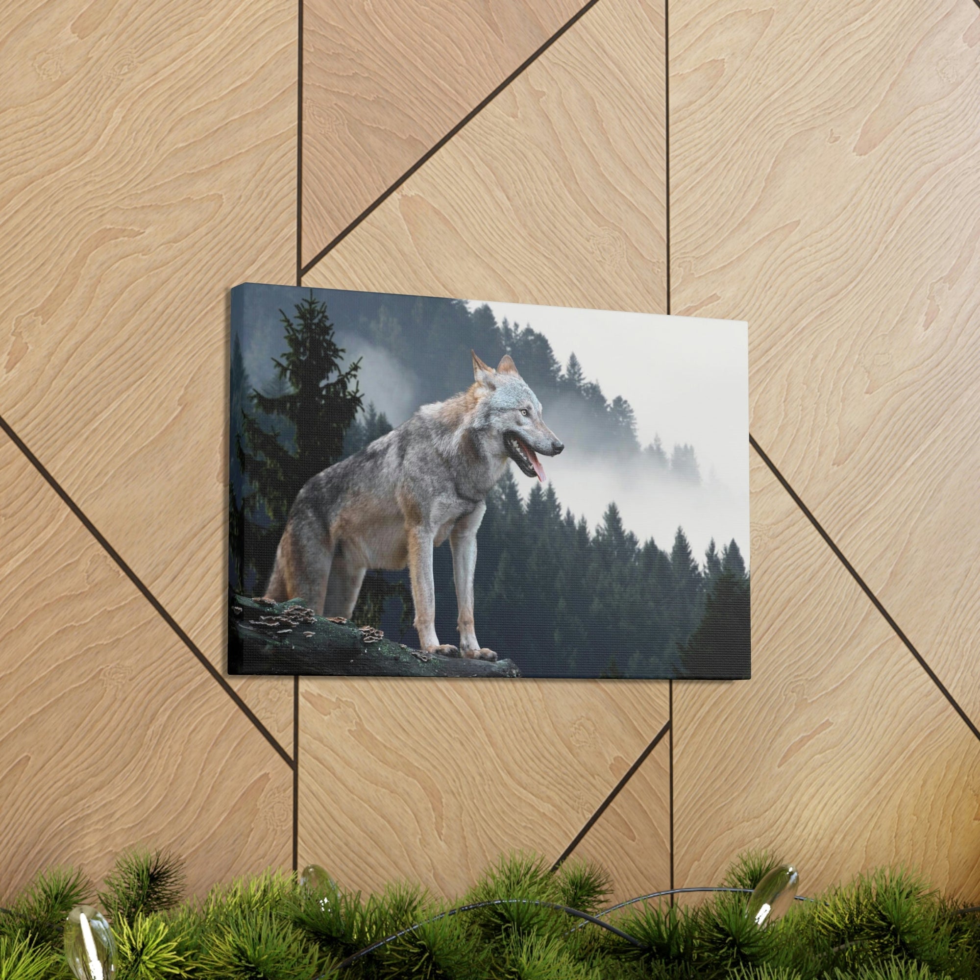 Scripture Walls Wolf Hunting Wolf on Hunt Print Animal Wall Art Wildlife Canvas Prints Wall Art Ready to Hang Unframed-Express Your Love Gifts