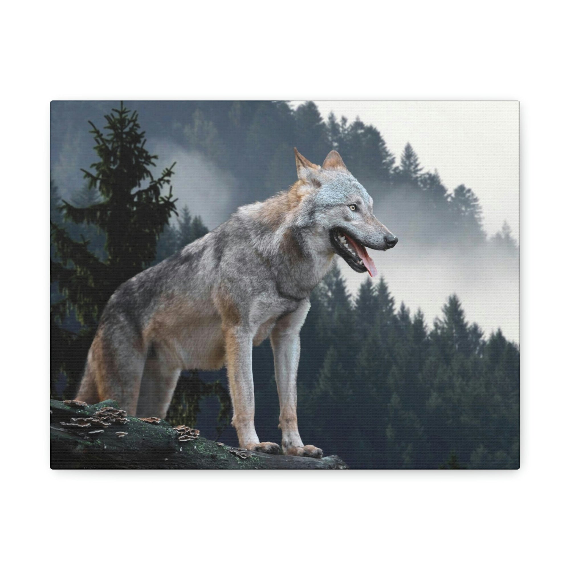 Scripture Walls Wolf Hunting Wolf on Hunt Print Animal Wall Art Wildlife Canvas Prints Wall Art Ready to Hang Unframed-Express Your Love Gifts