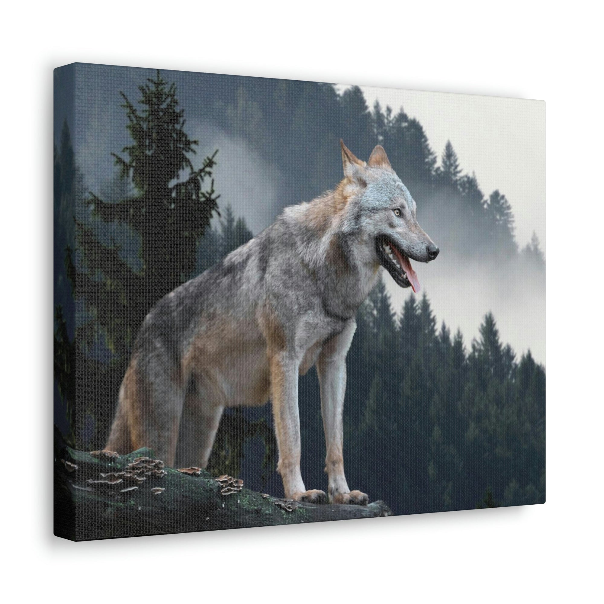 Scripture Walls Wolf Hunting Wolf on Hunt Print Animal Wall Art Wildlife Canvas Prints Wall Art Ready to Hang Unframed-Express Your Love Gifts