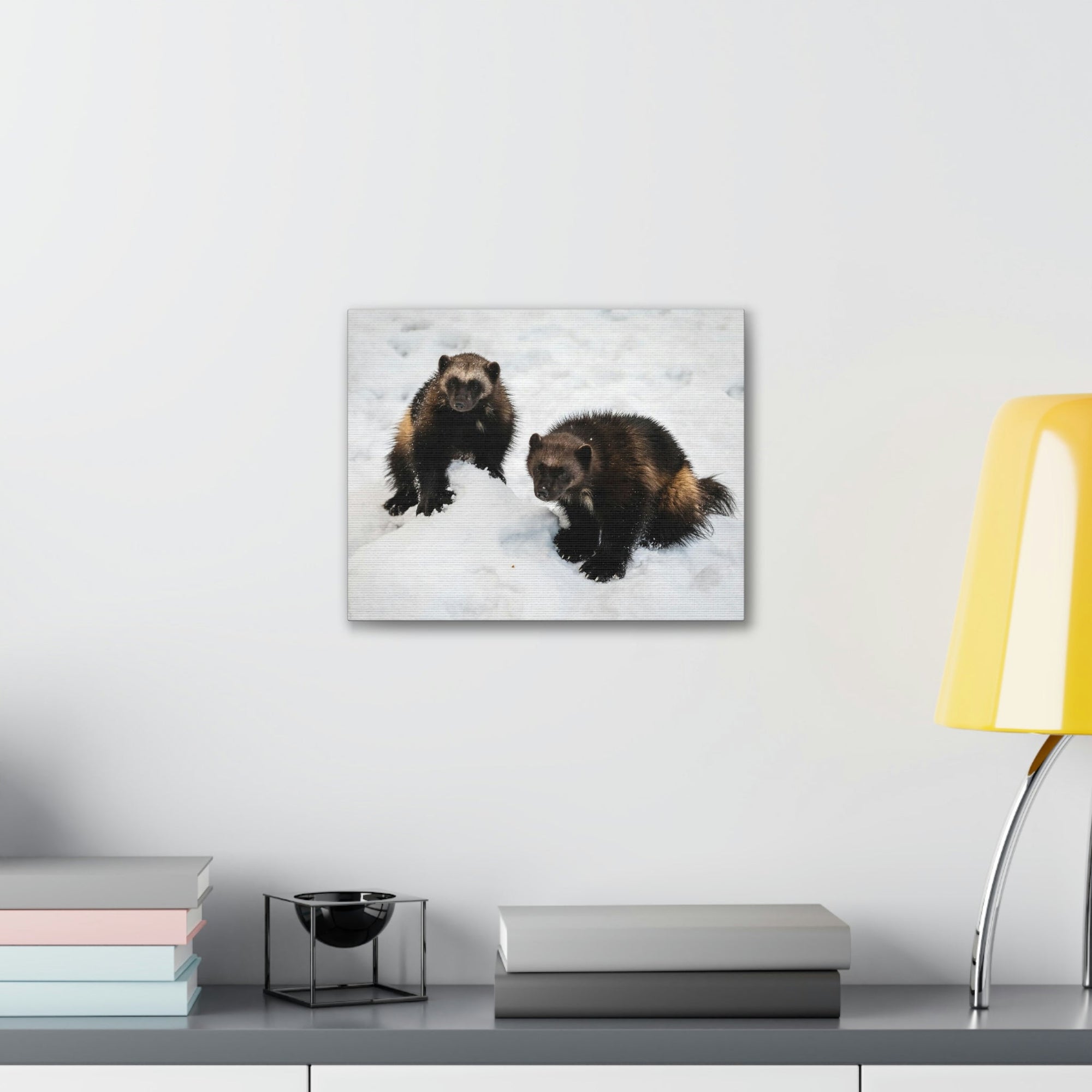 Scripture Walls Wolverine Couple Wolverine Couple Print Animal Wall Art Wildlife Canvas Prints Wall Art Ready to Hang Unframed-Express Your Love Gifts