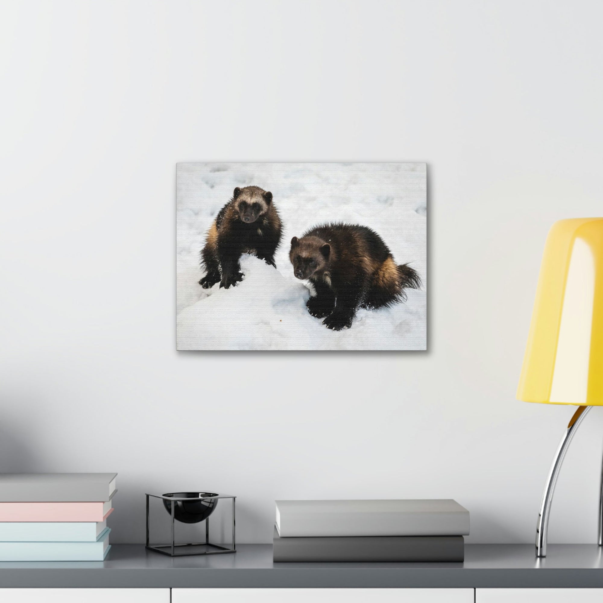 Scripture Walls Wolverine Couple Wolverine Couple Print Animal Wall Art Wildlife Canvas Prints Wall Art Ready to Hang Unframed-Express Your Love Gifts