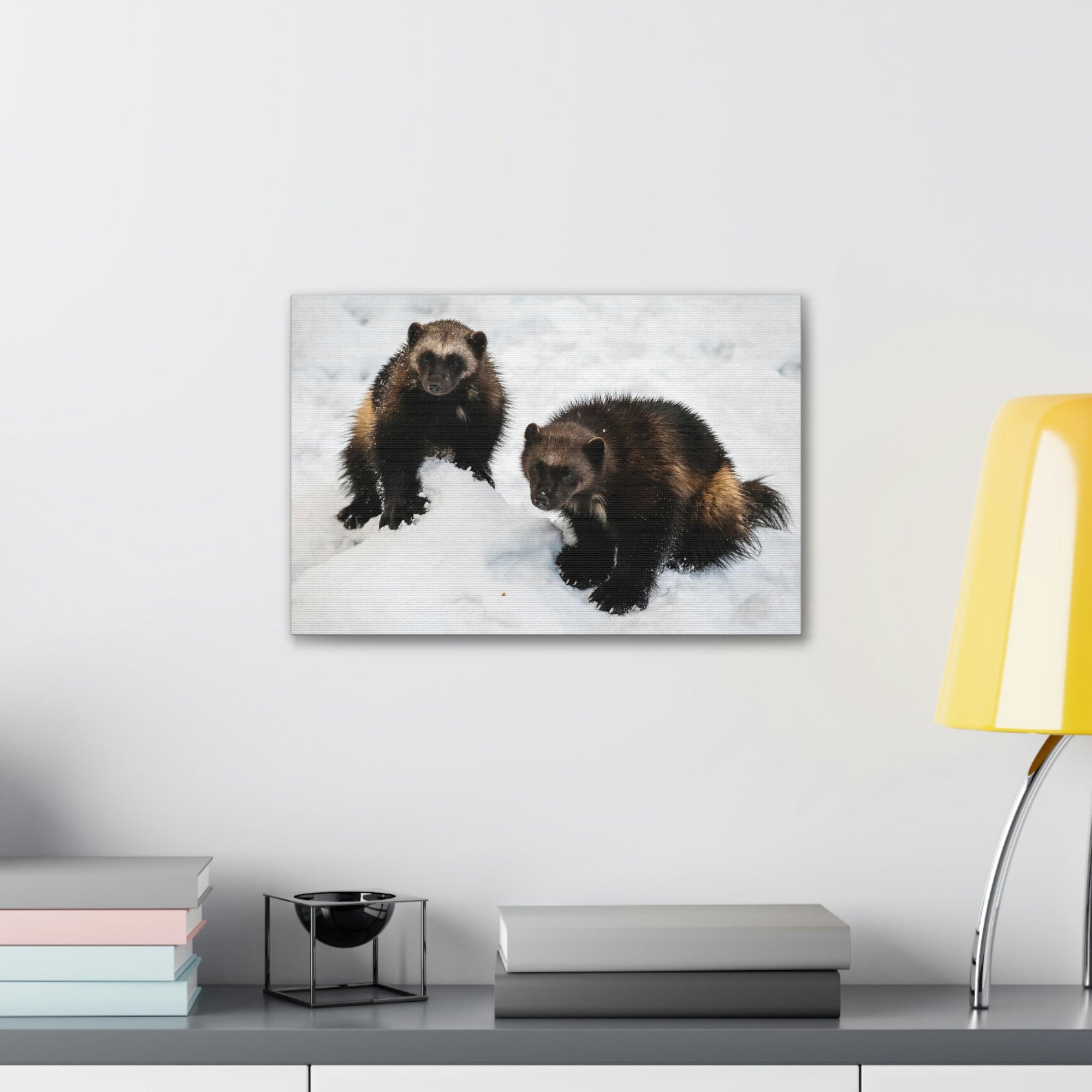 Scripture Walls Wolverine Couple Wolverine Couple Print Animal Wall Art Wildlife Canvas Prints Wall Art Ready to Hang Unframed-Express Your Love Gifts