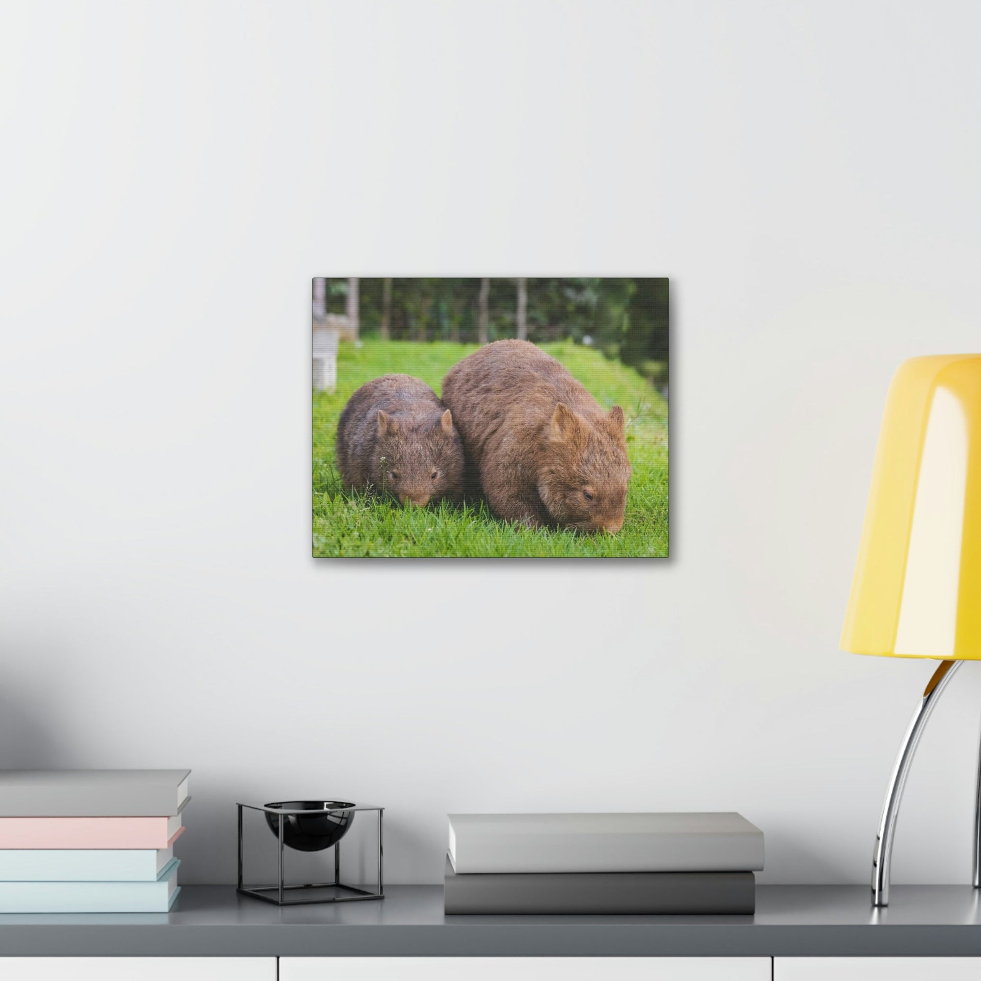 Scripture Walls Wombat Couple Wombat Couple Print Animal Wall Art Wildlife Canvas Prints Wall Art Ready to Hang Unframed-Express Your Love Gifts